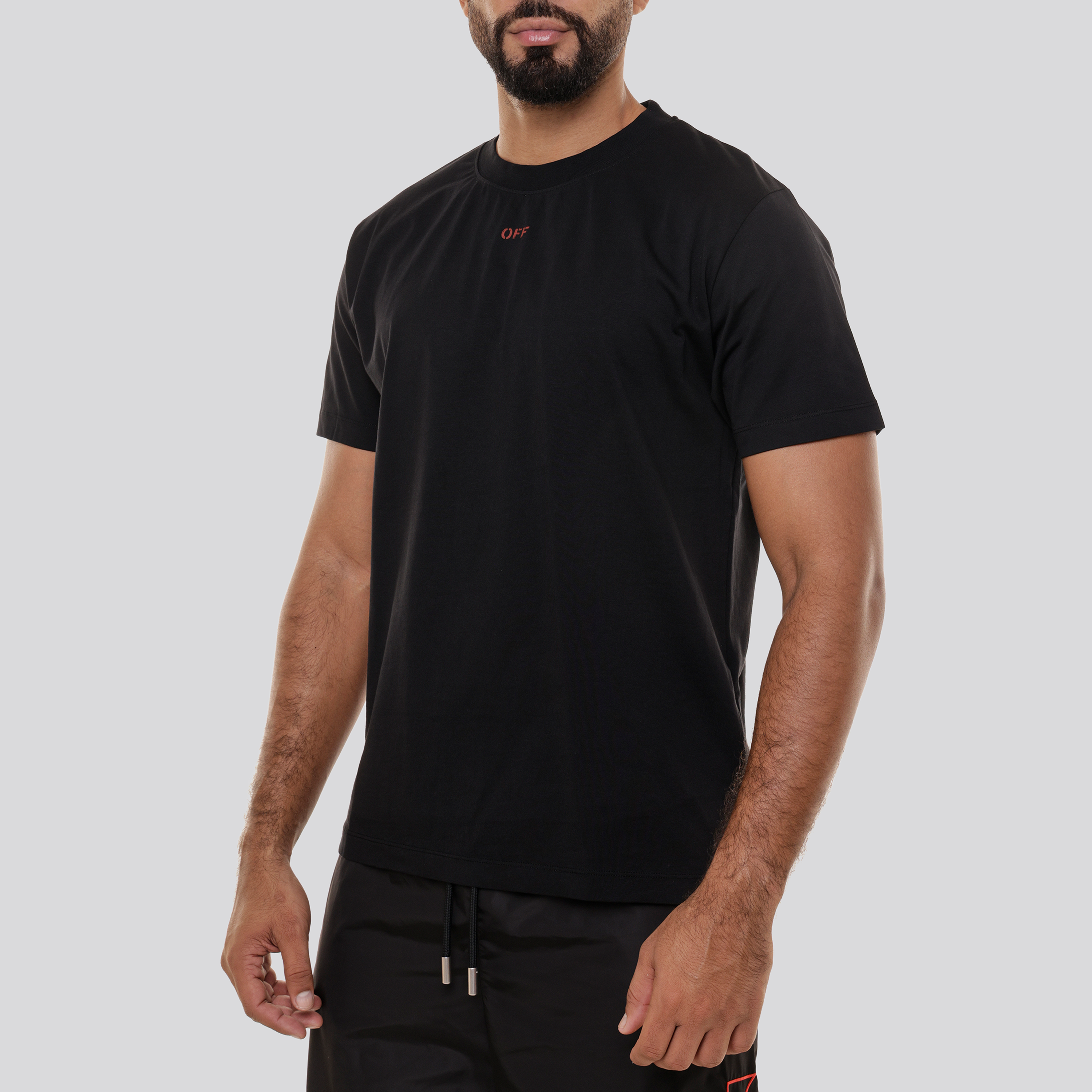 Camiseta Negra Rojo Off-White Off Stamp