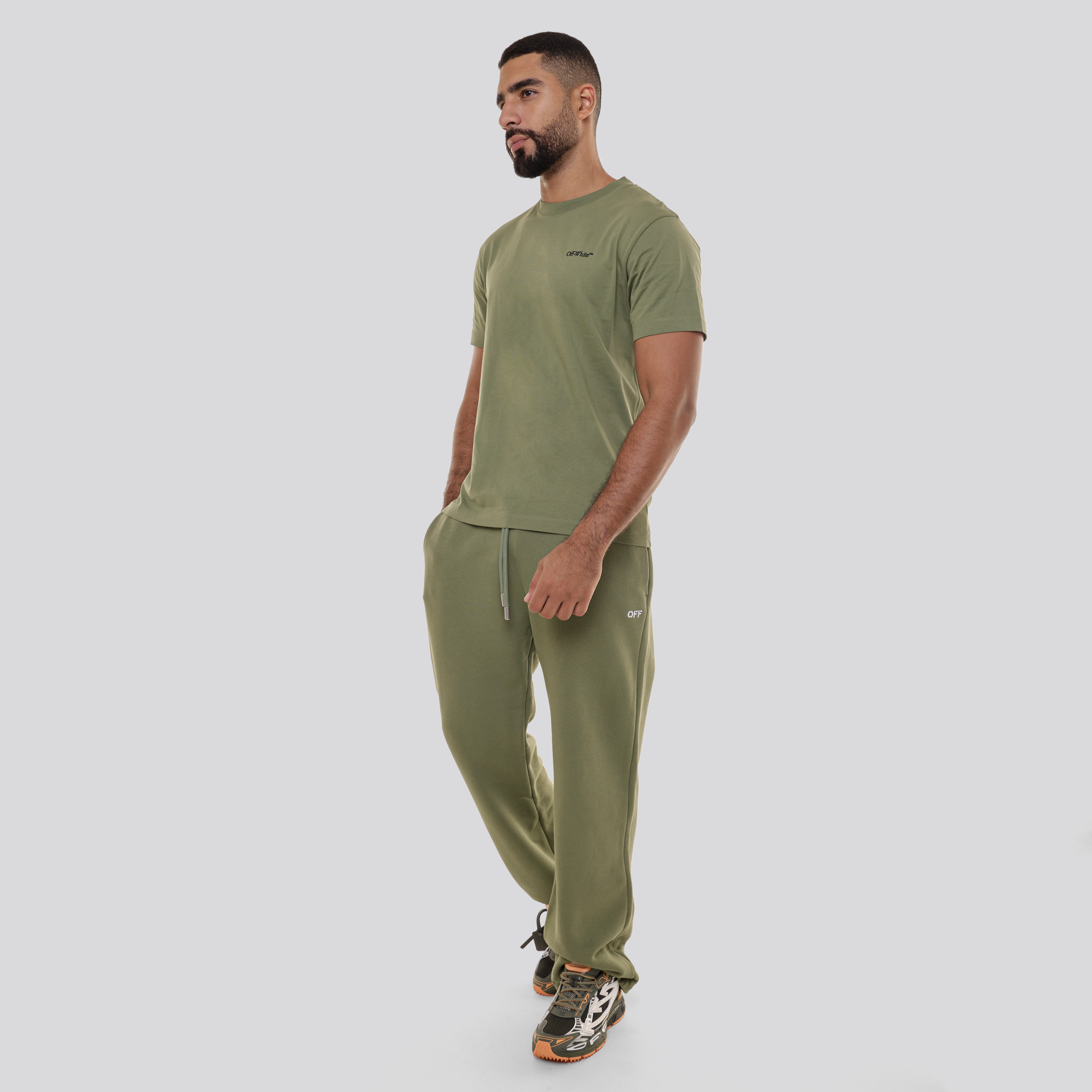 Camiseta Verde Off-White Stitch Arrow