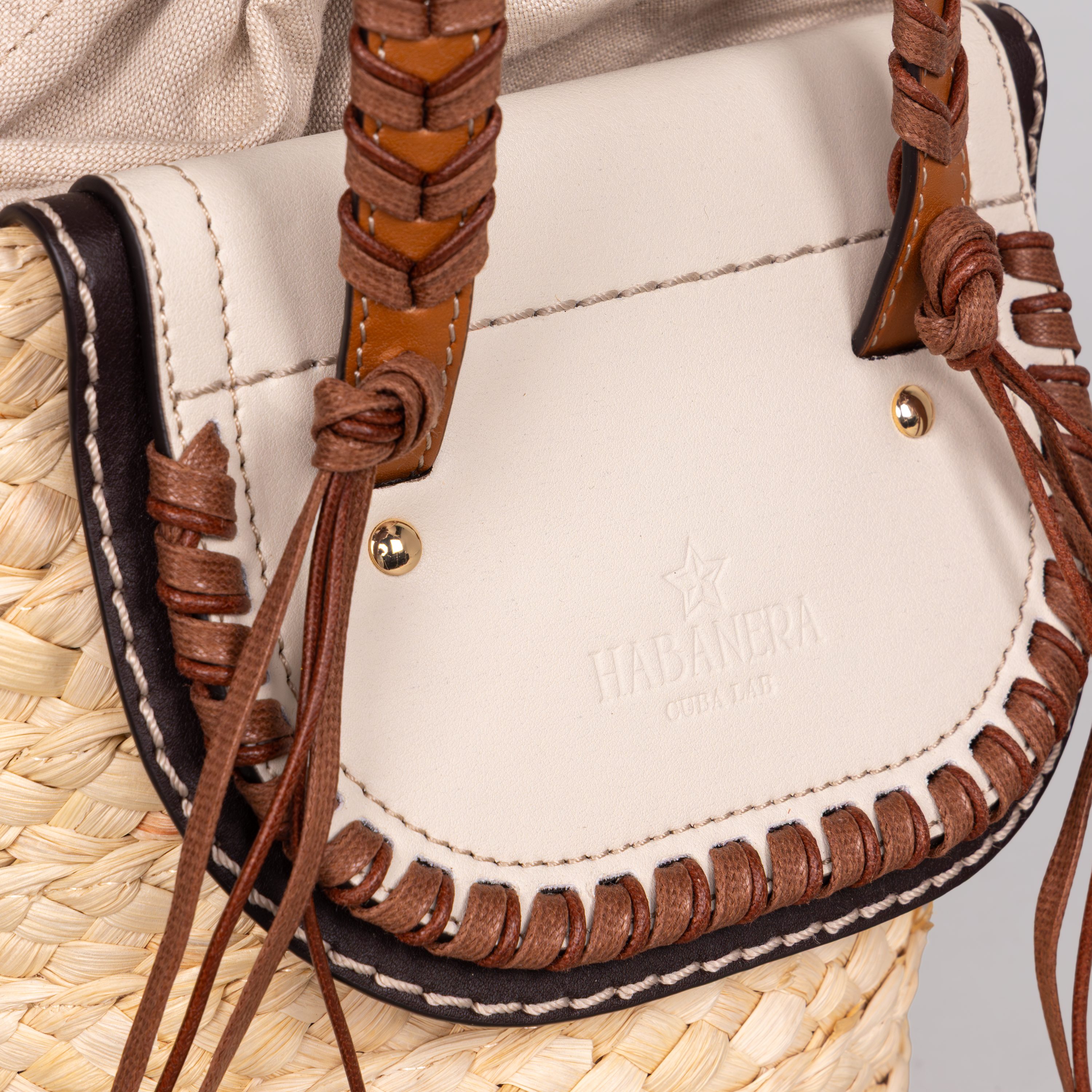 Cartera Beige Cuba Lab Habanera Cuoieria Ebony