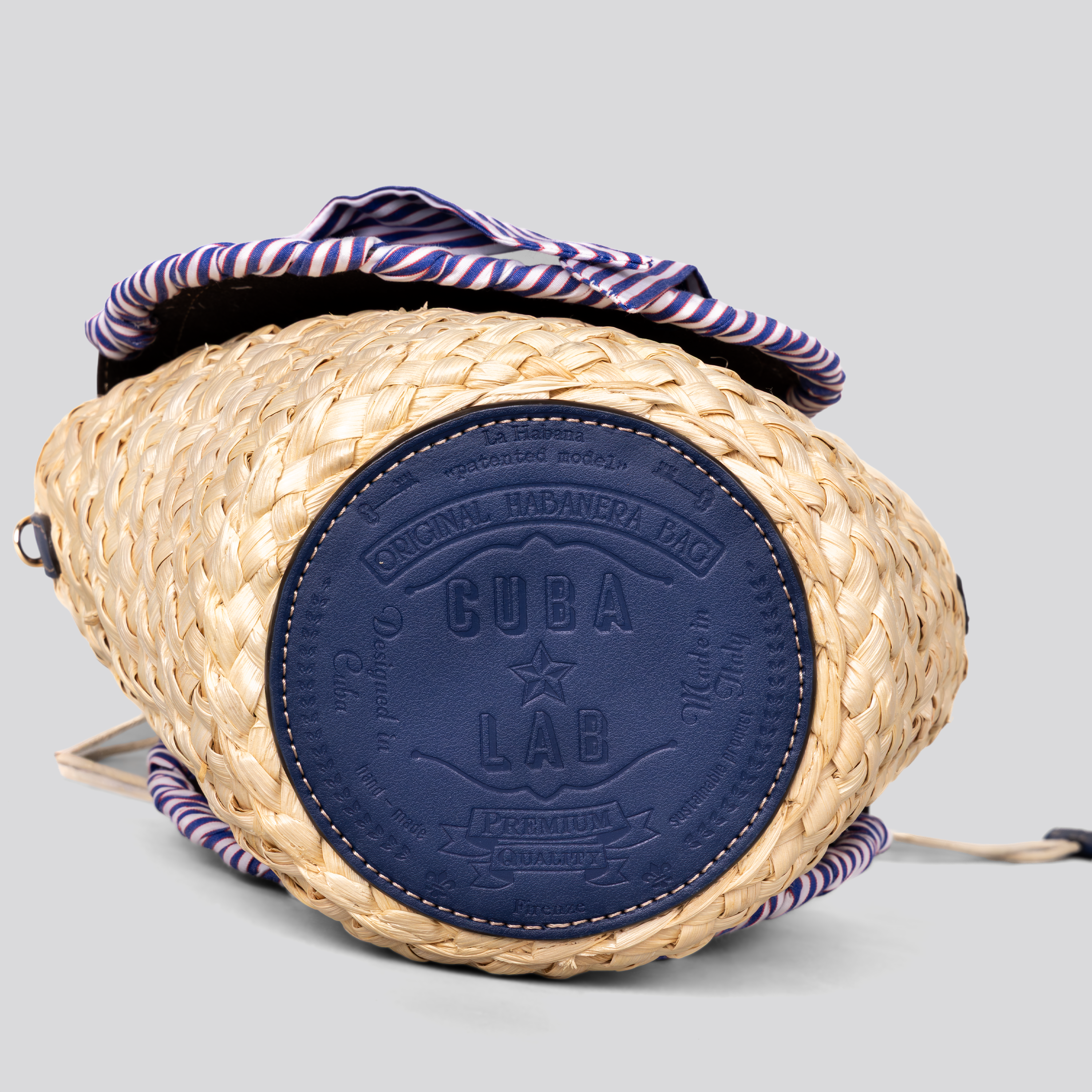 Cartera Beige Cuba Lab Habanera Popeline Marina