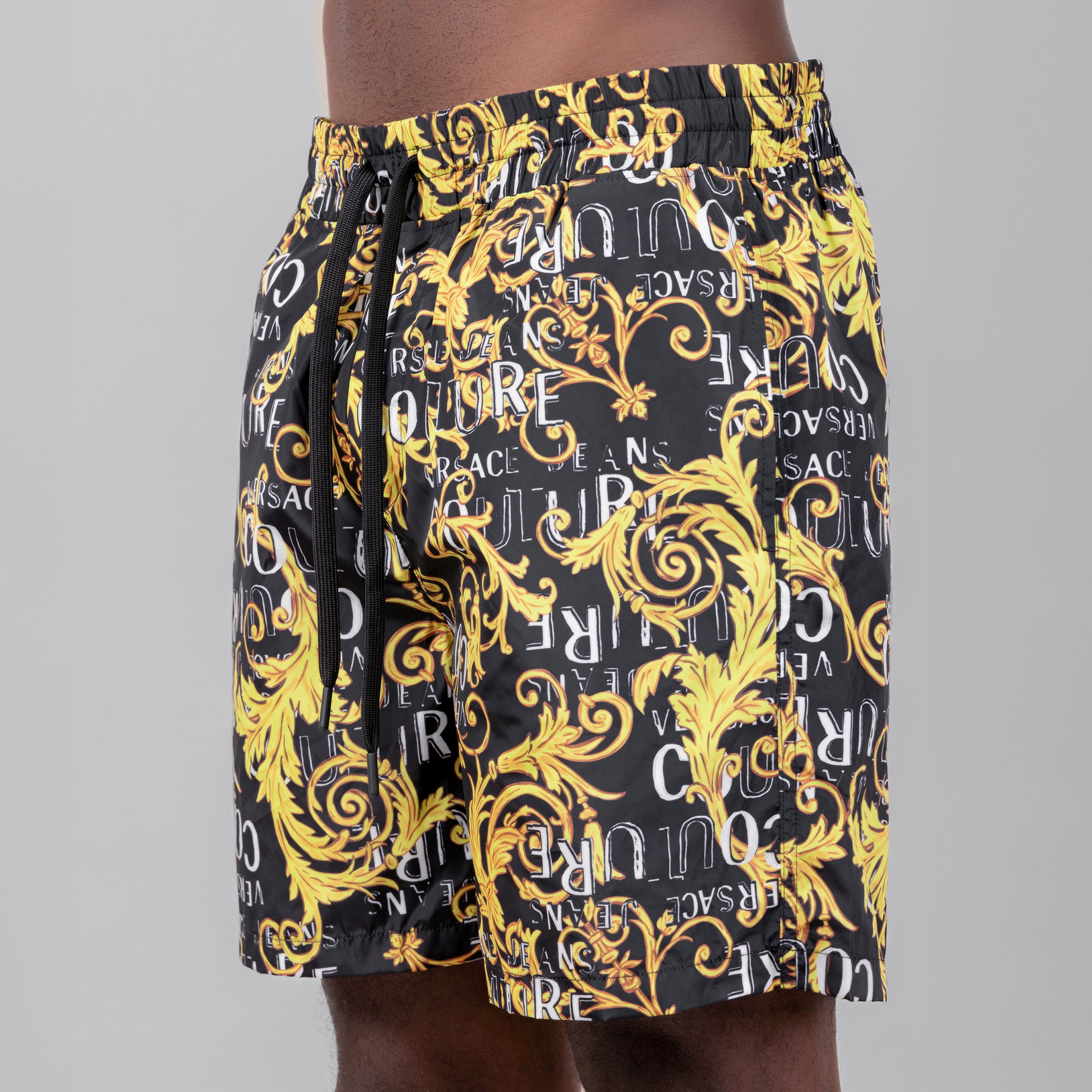 Pantaloneta Negra Versace Couture Baroque