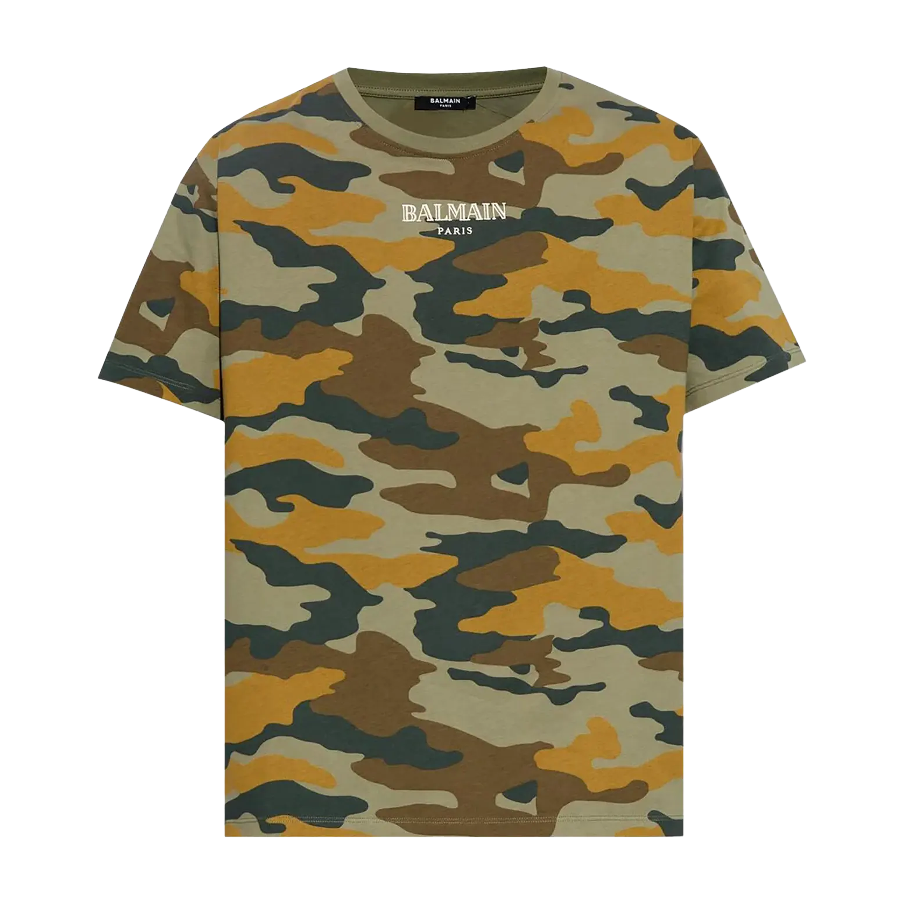 Camiseta Verde Balmain Camouflage
