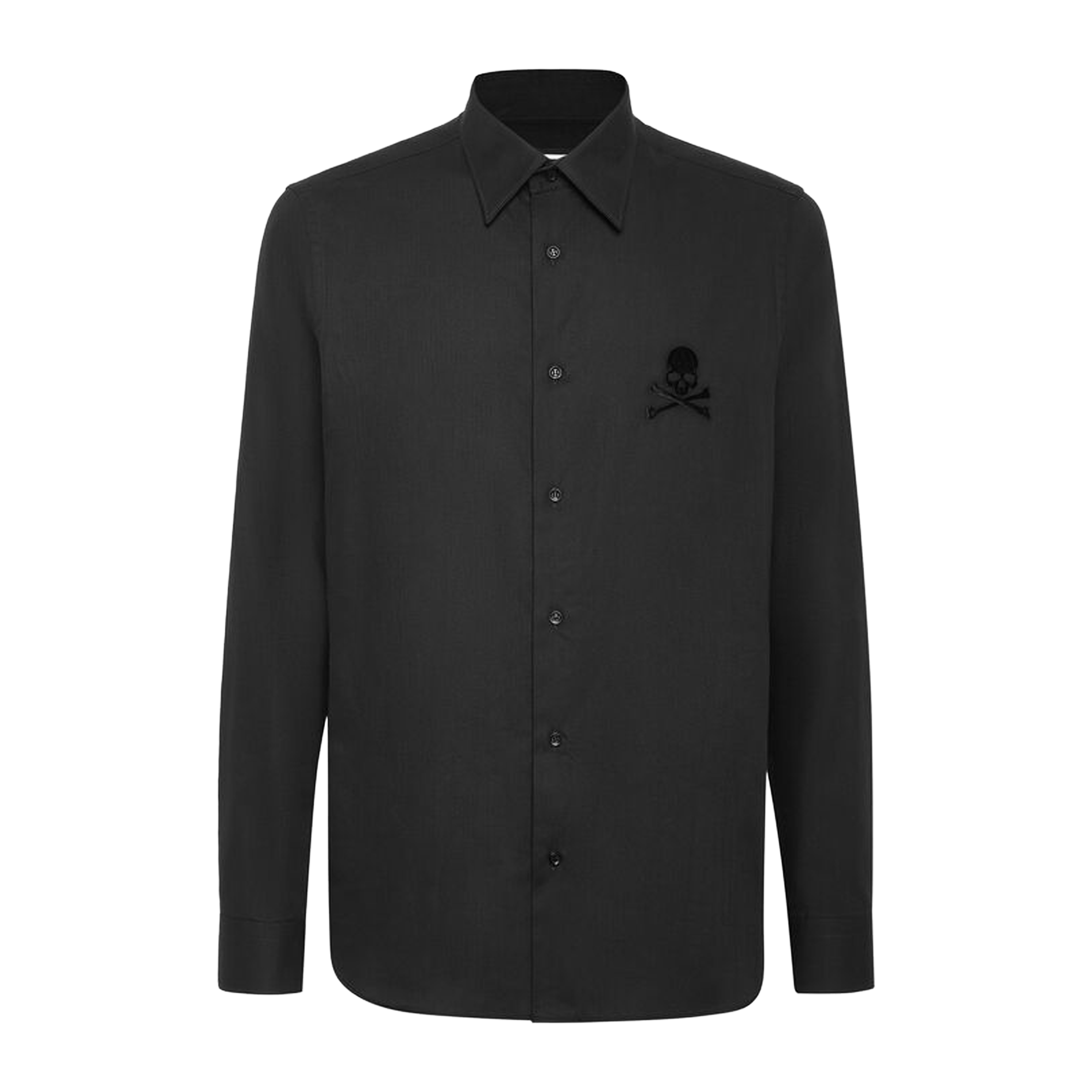 Camisa Negra Philipp Plein Herringbone