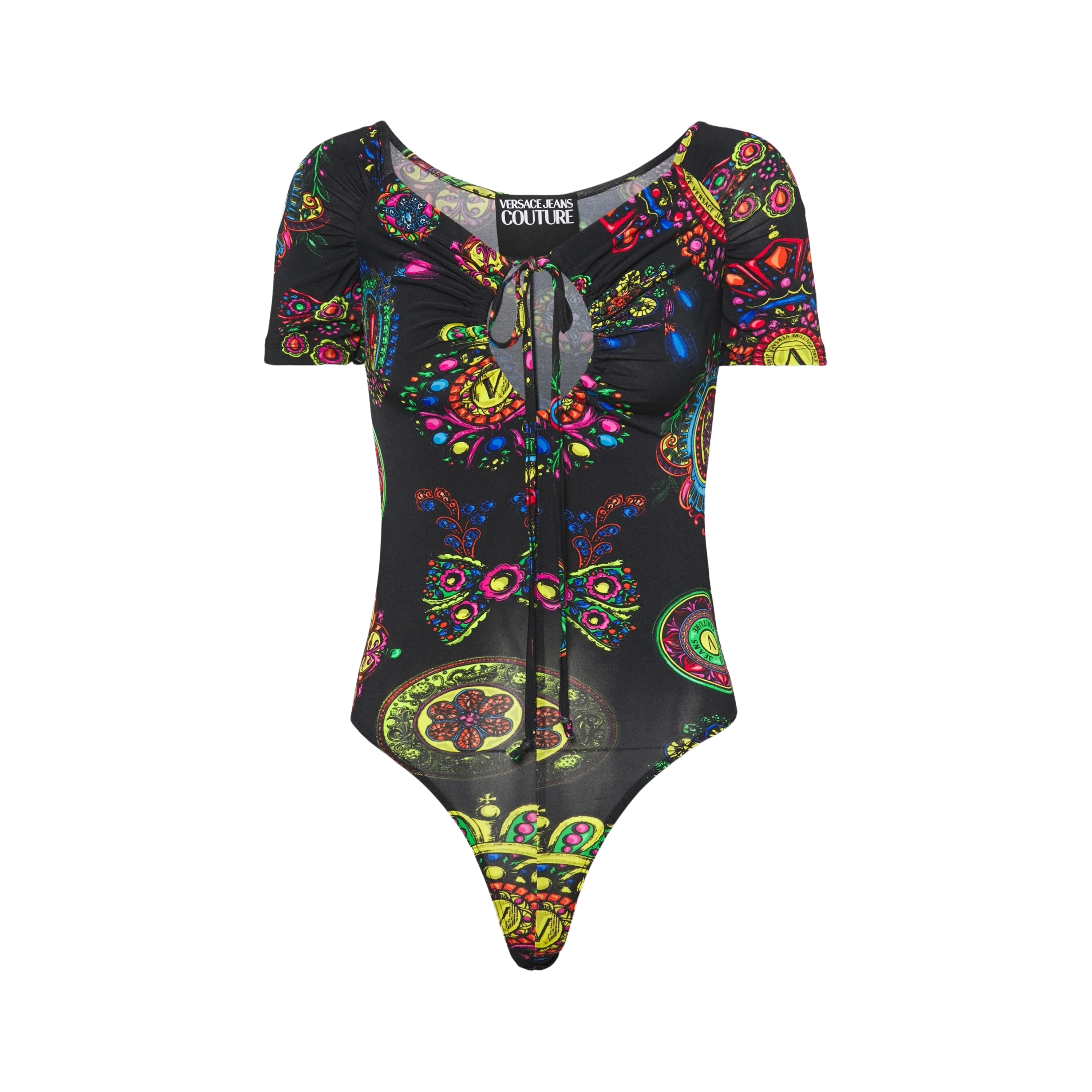 Body Negro Versace Jeans Couture Barocco Shortsleeved