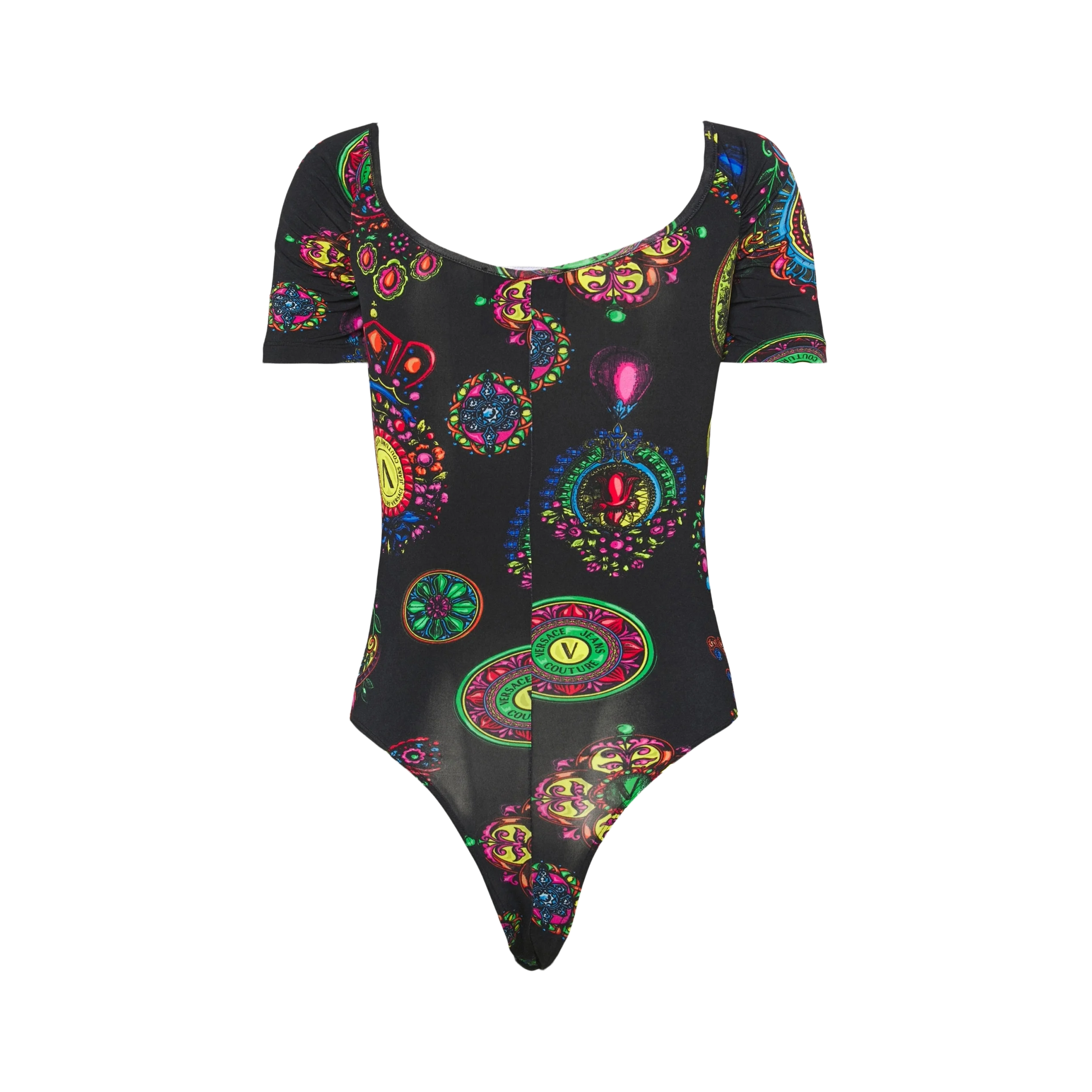 Body Negro Versace Jeans Couture Barocco Shortsleeved