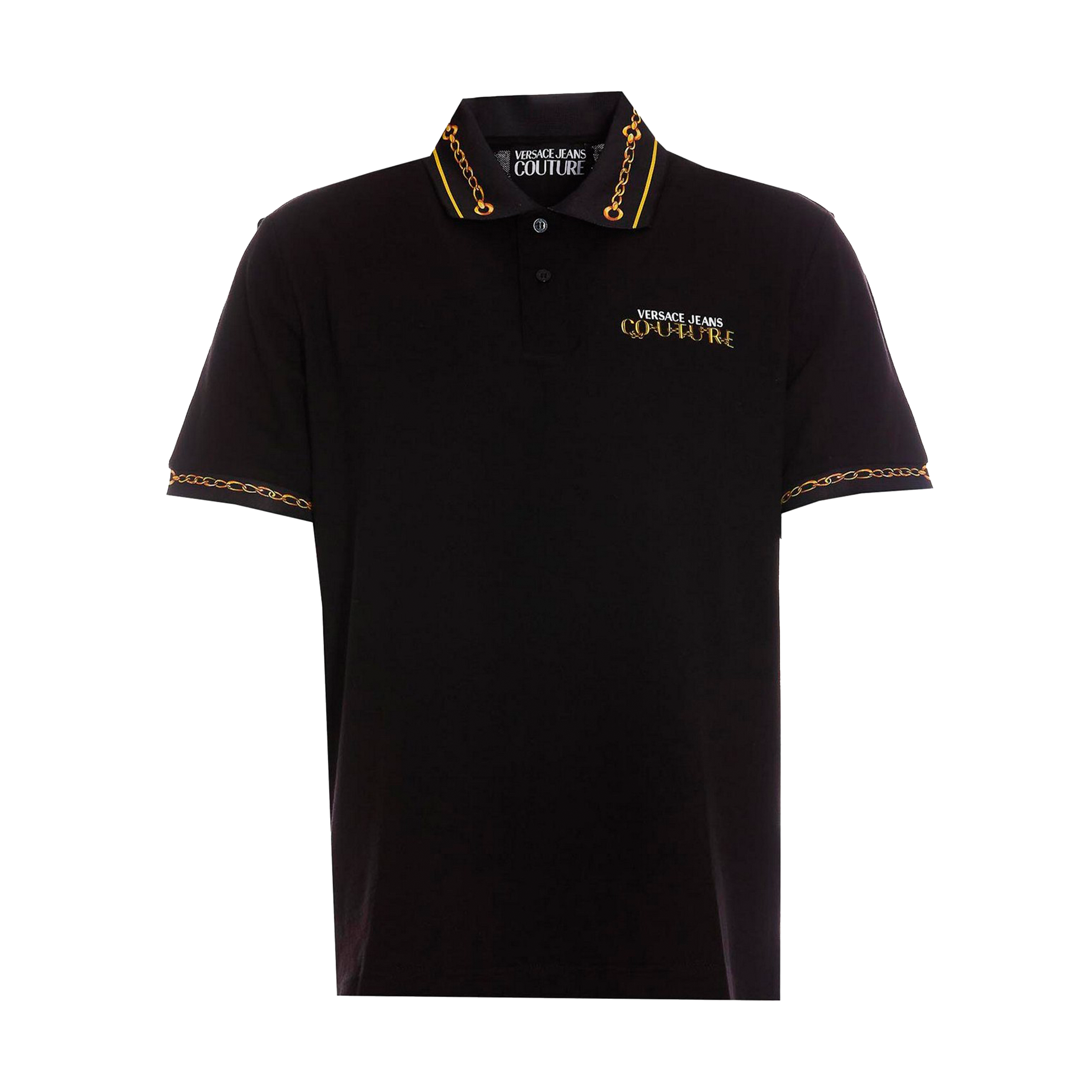 Camiseta Tipo Polo Negra Versace Jeans Couture Logo