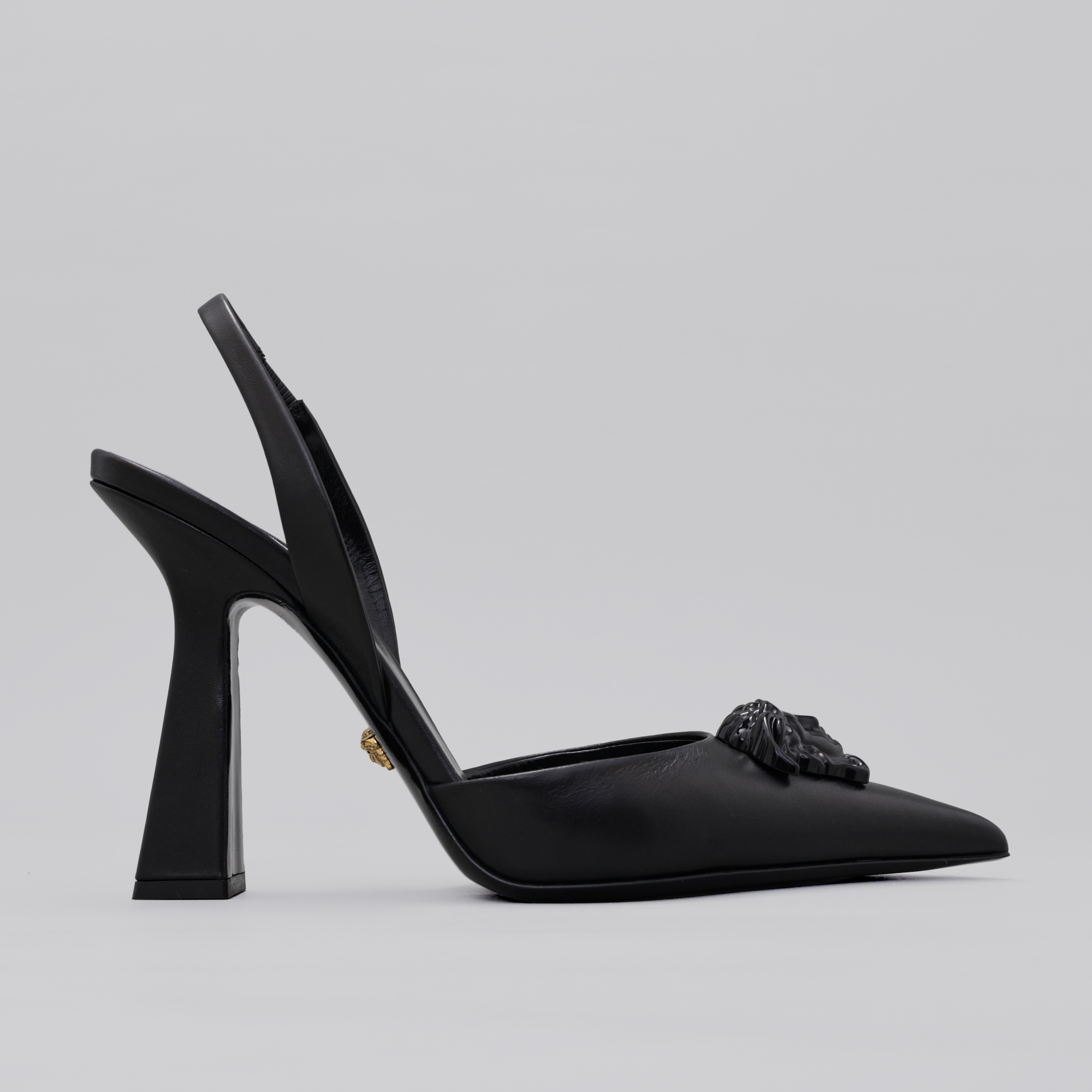 Sandalias de Tacón Negras Versace La Medusa