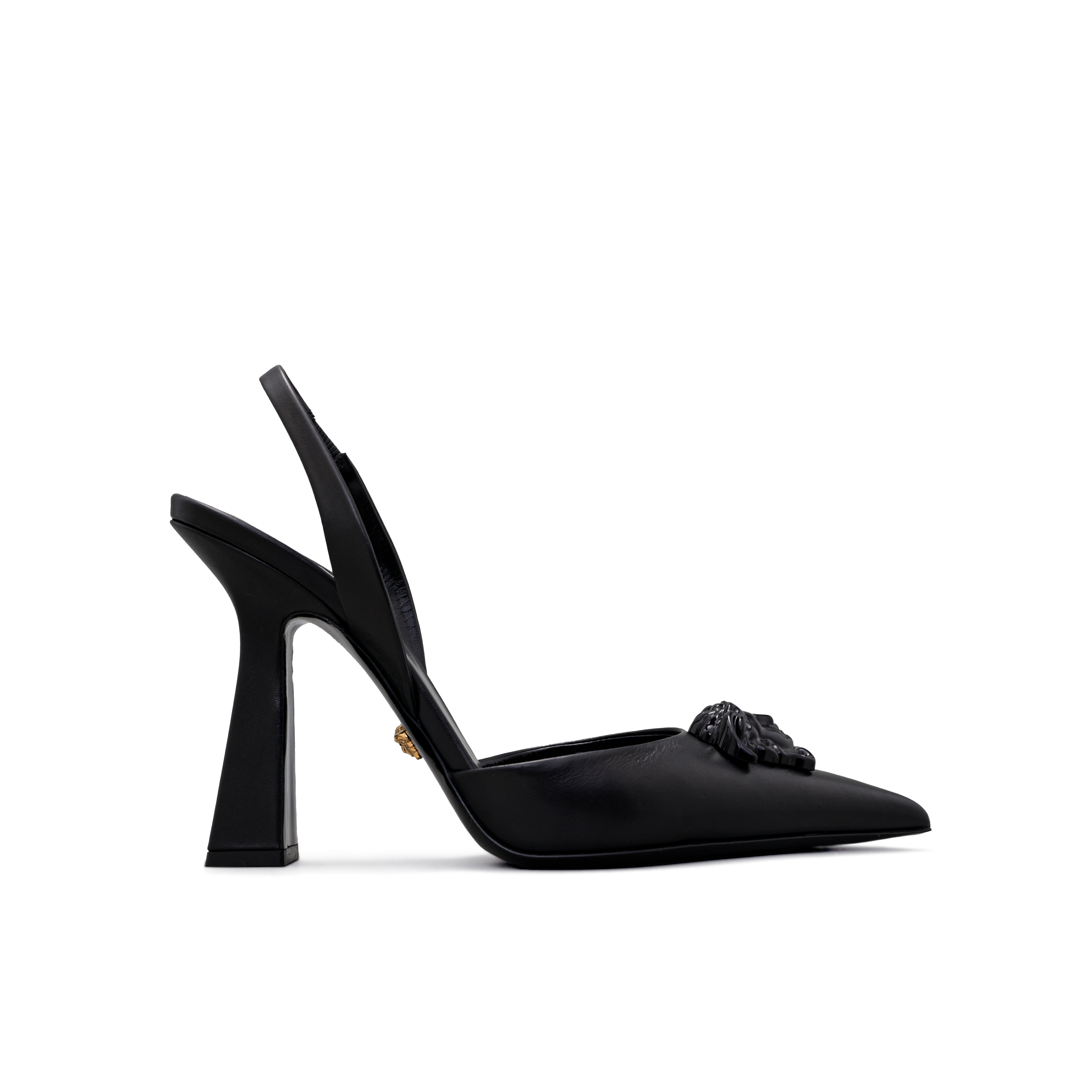 Sandalias de Tacón Negras Versace La Medusa