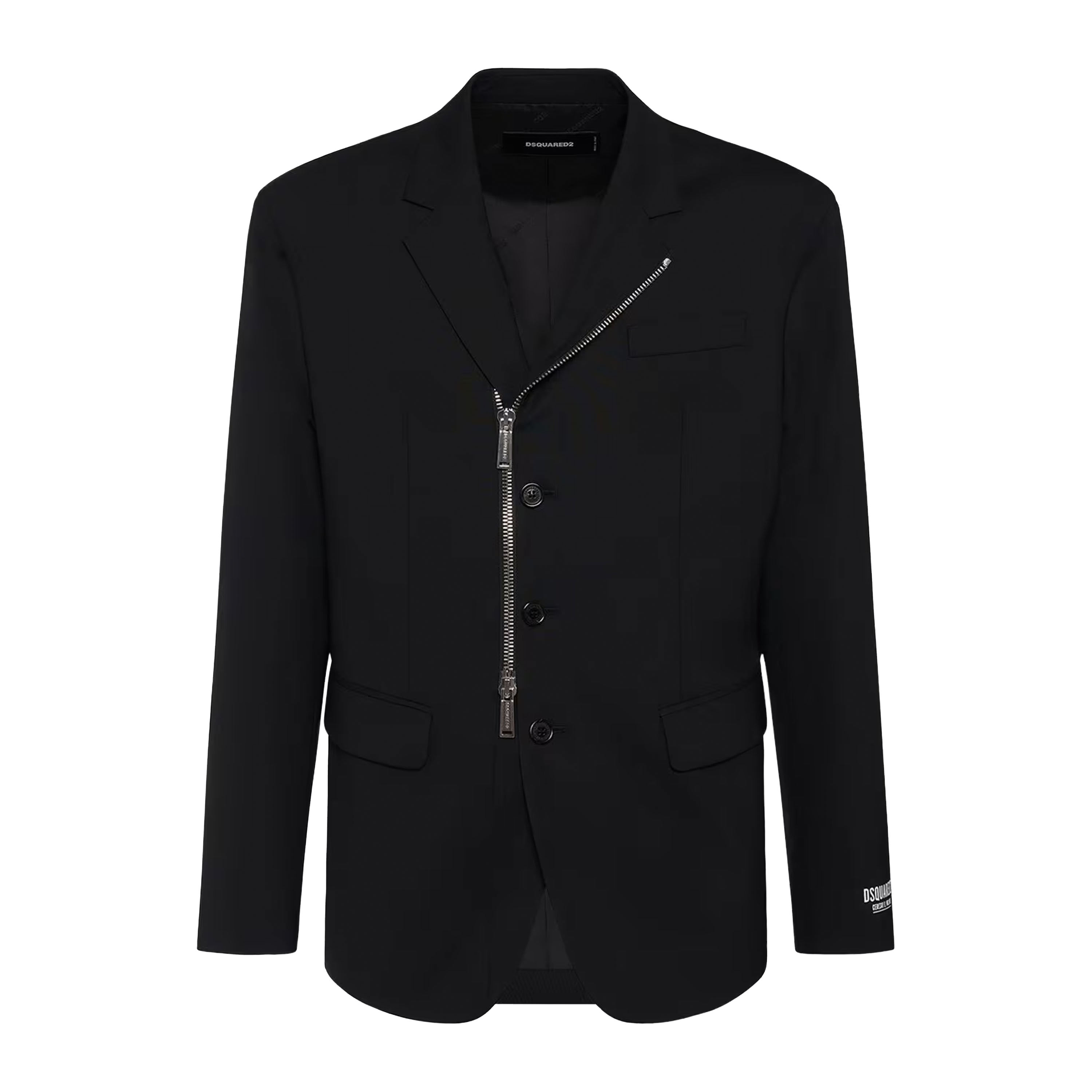 Blazer Negro Dsquared2 Double Zip