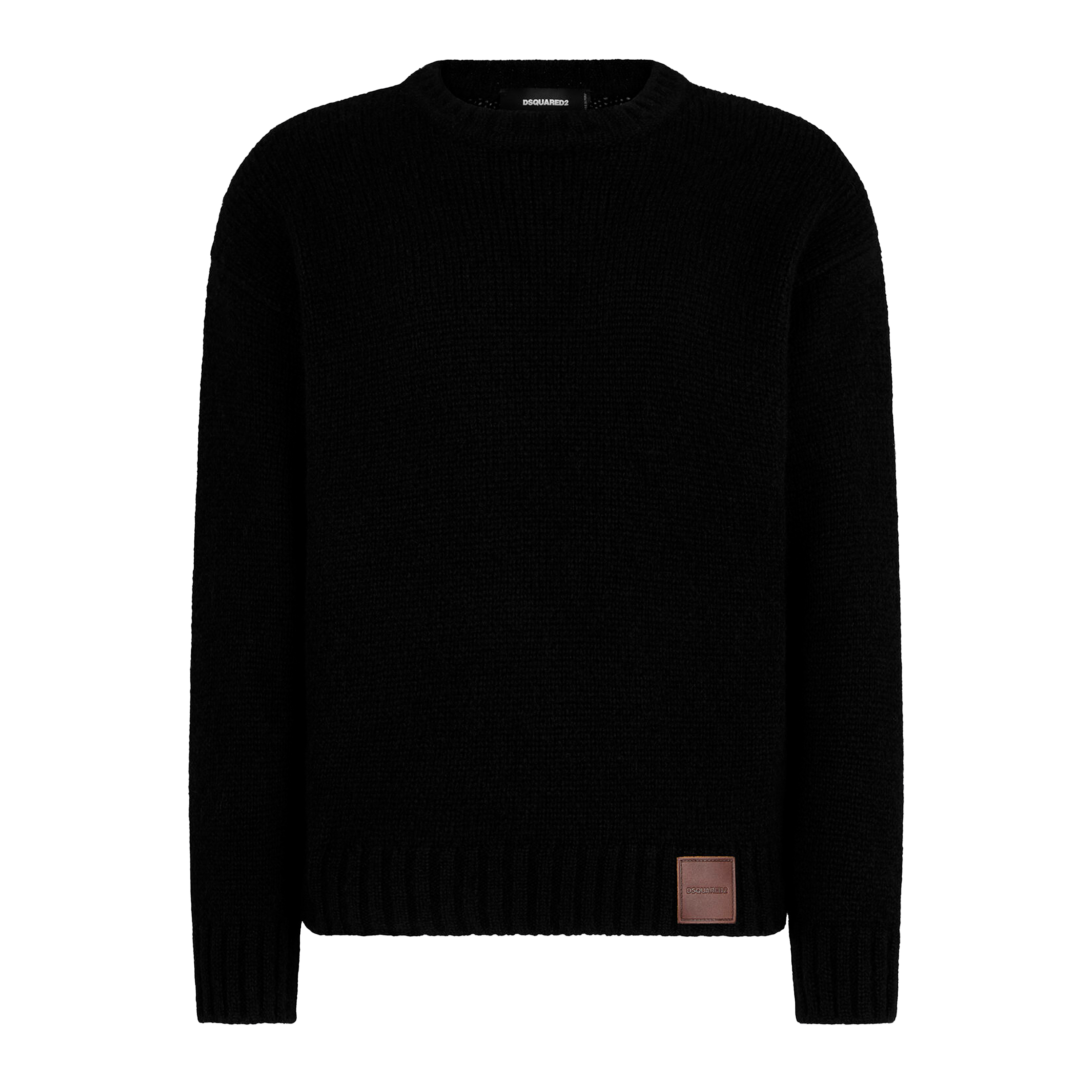 Suéter Negro Dsquared2 Leather Patch
