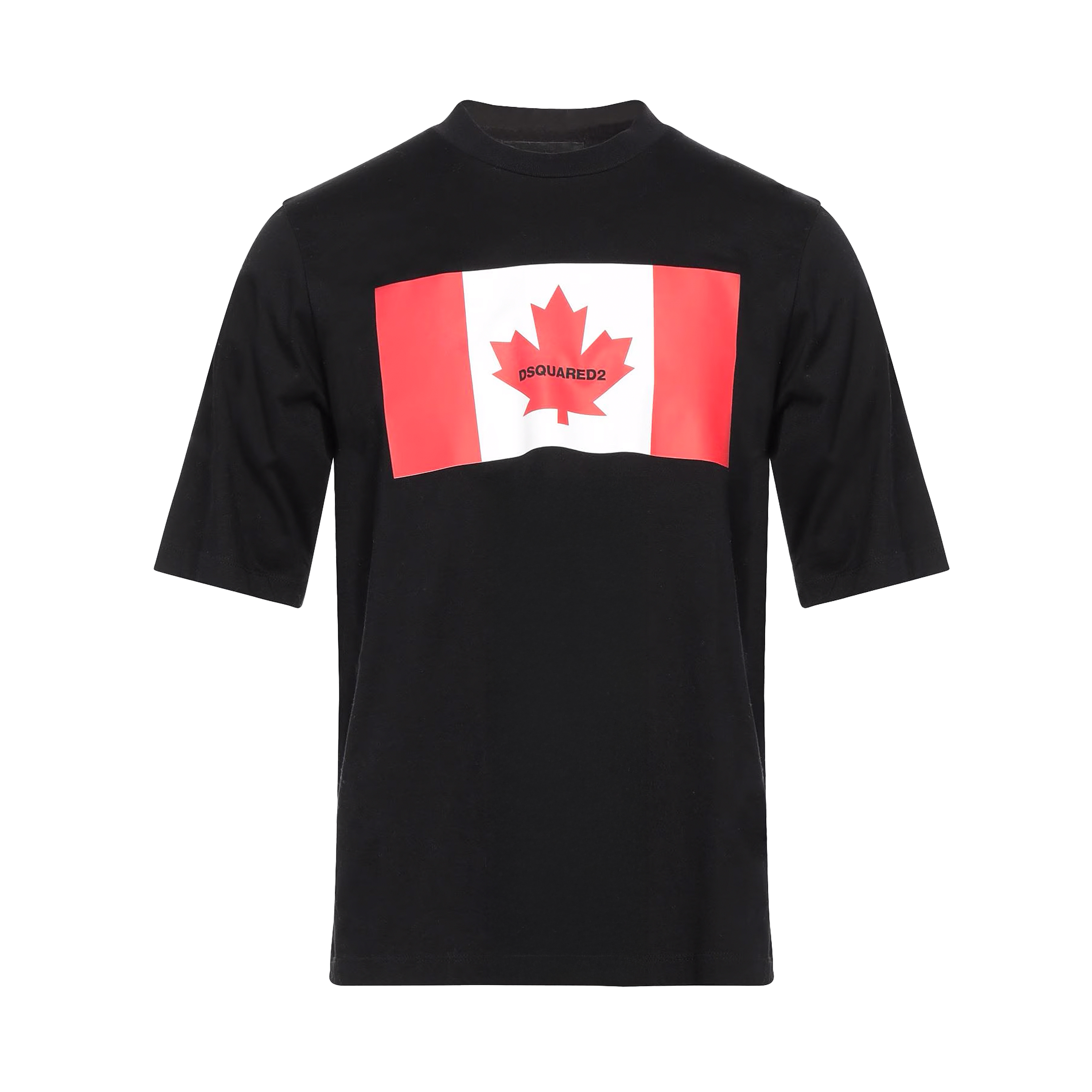 Camiseta Negra Dsquared2 Flag Leaf