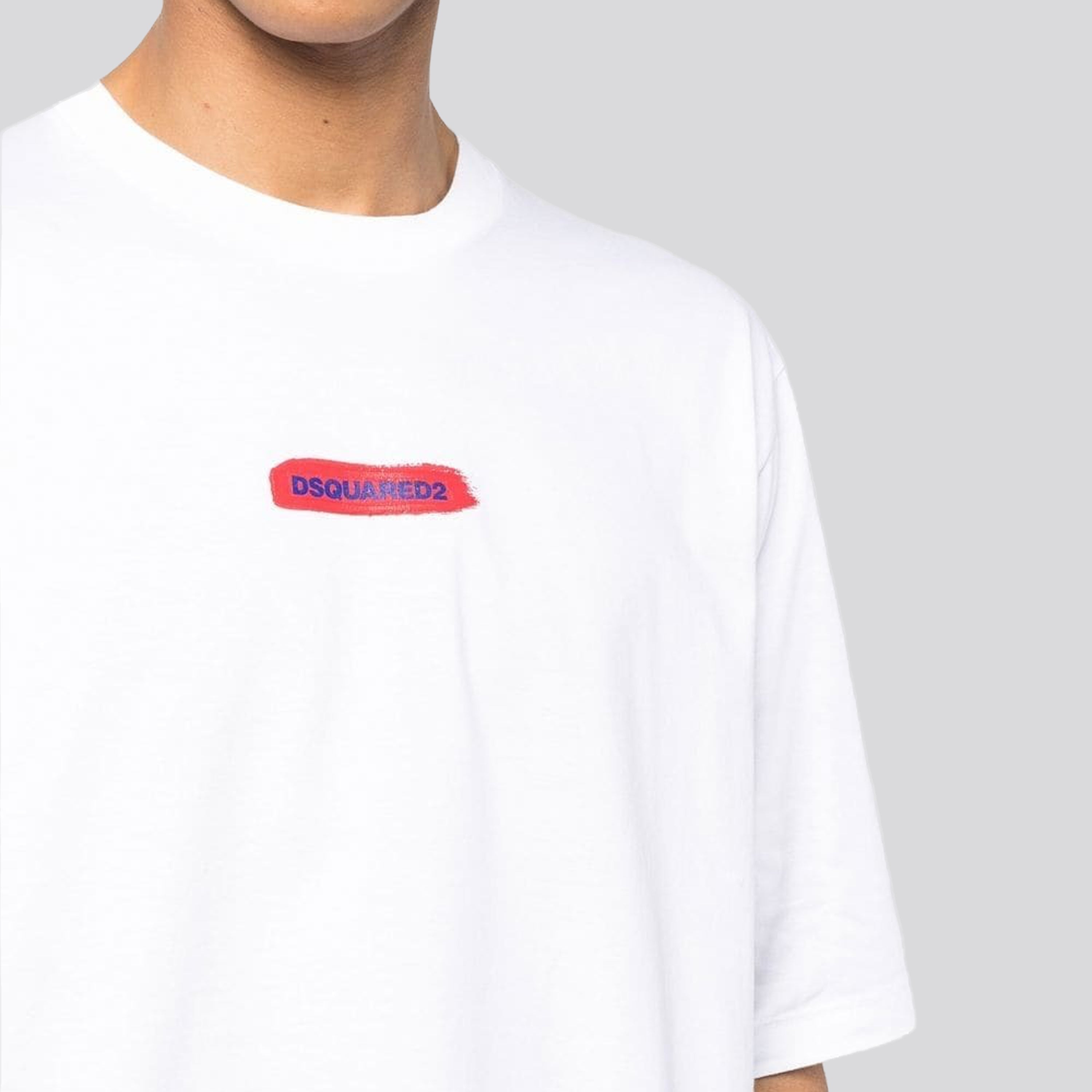 Camiseta Blanca Dsquared2 Logo Brush