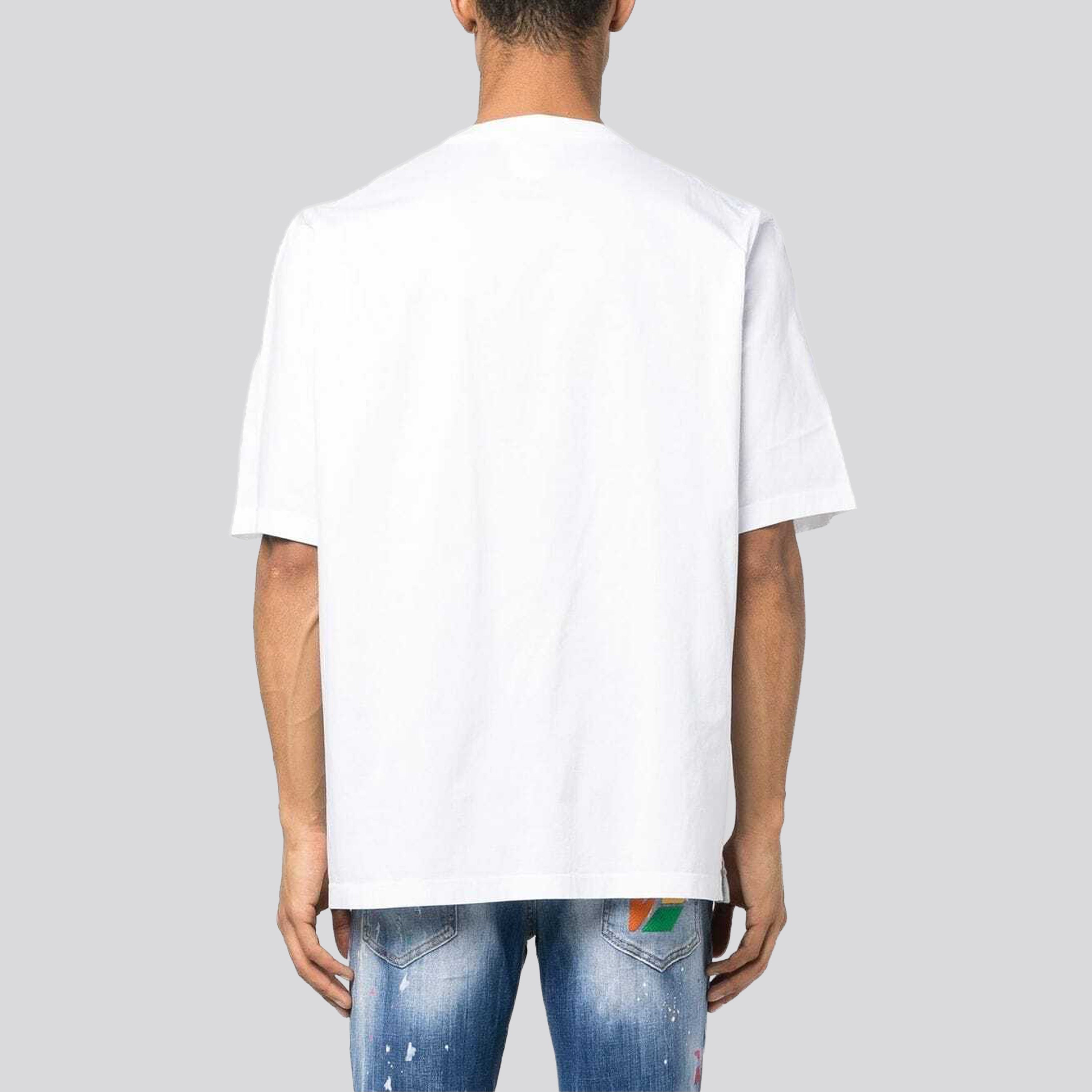 Camiseta Blanca Dsquared2 Logo Brush