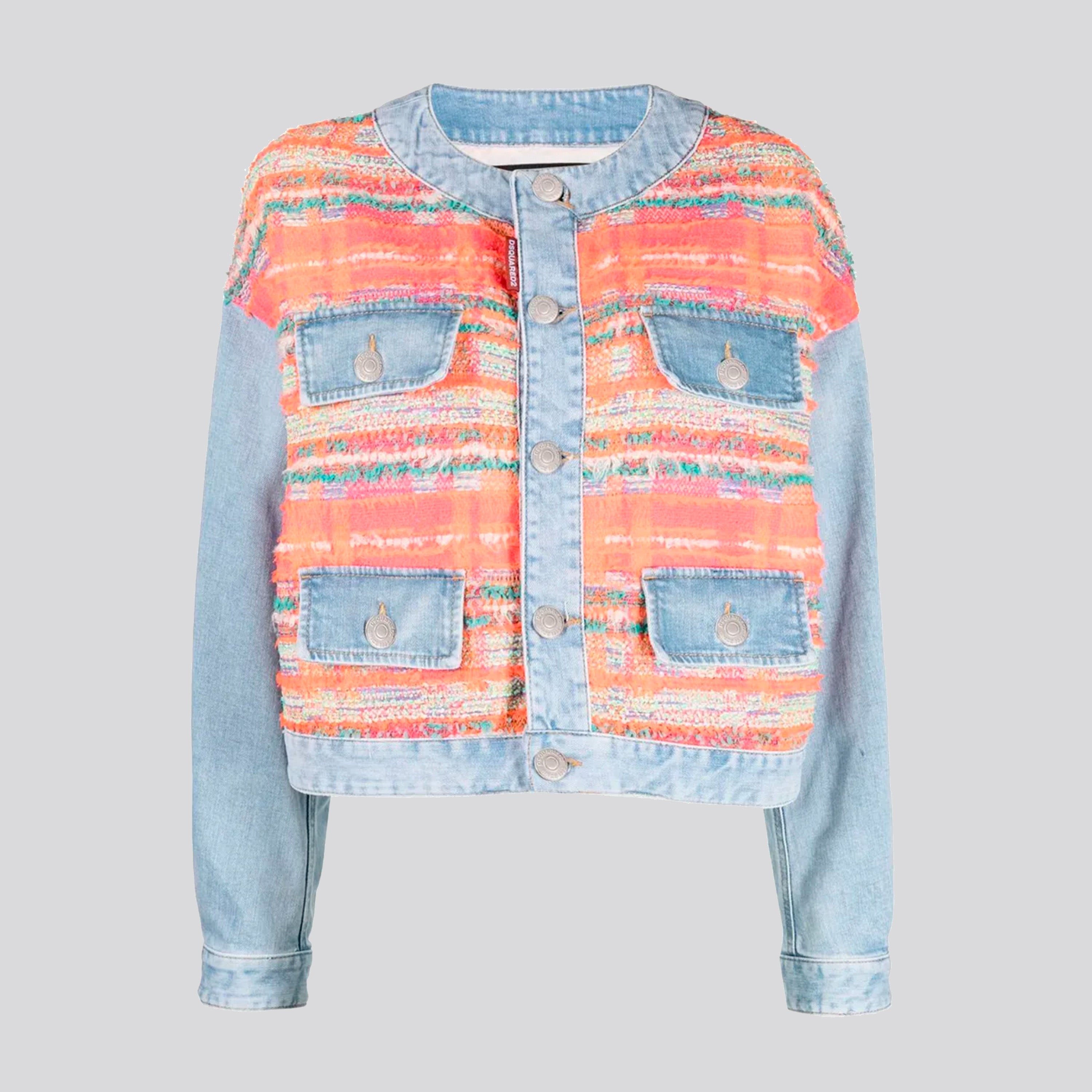 Chaqueta Denim Dsquared2 Naranja Embroidered