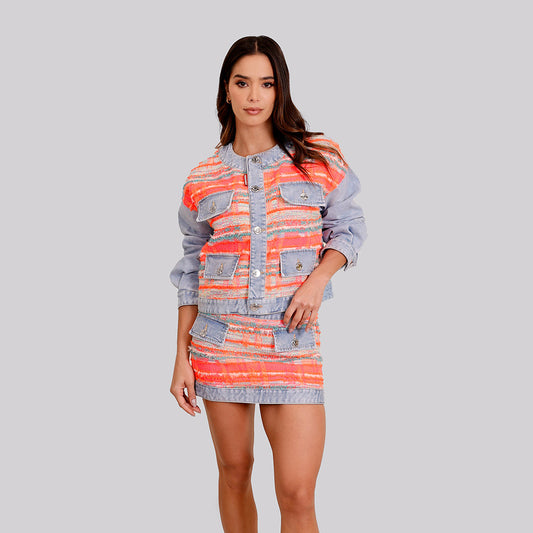 Chaqueta Denim Dsquared2 Natanja Embroidered