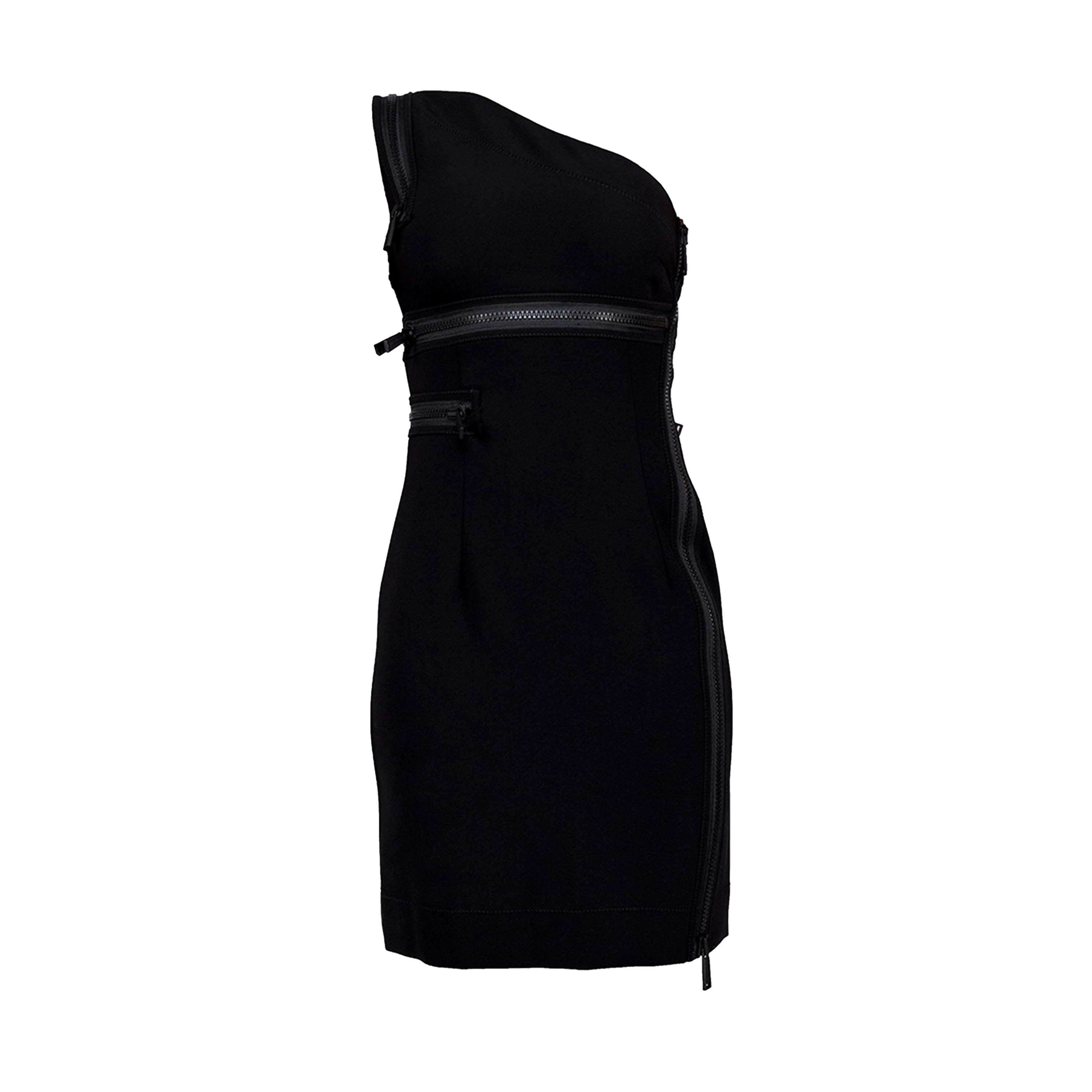 Vestido Negro Dsquared2 Negro Zips