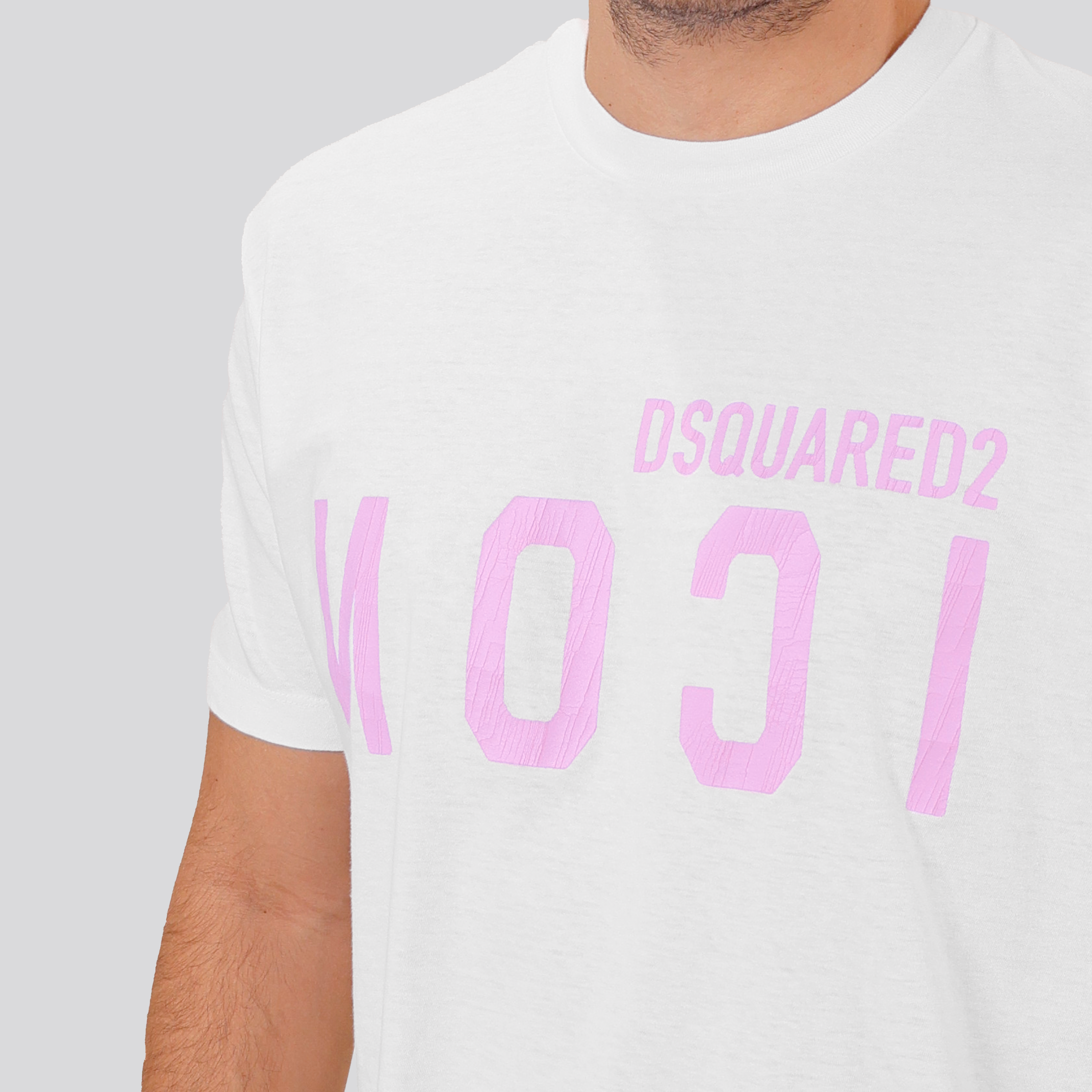 Camiseta Blanca Pink Dsquared2 Icon