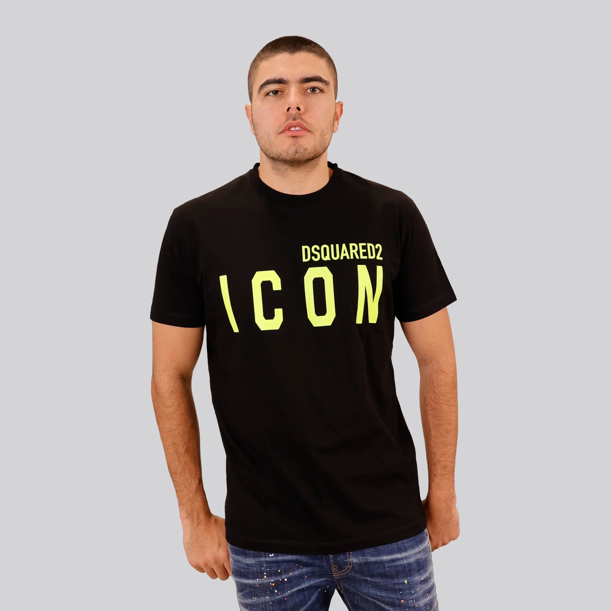 Camiseta Negra Yellow Dsquared2 Icon