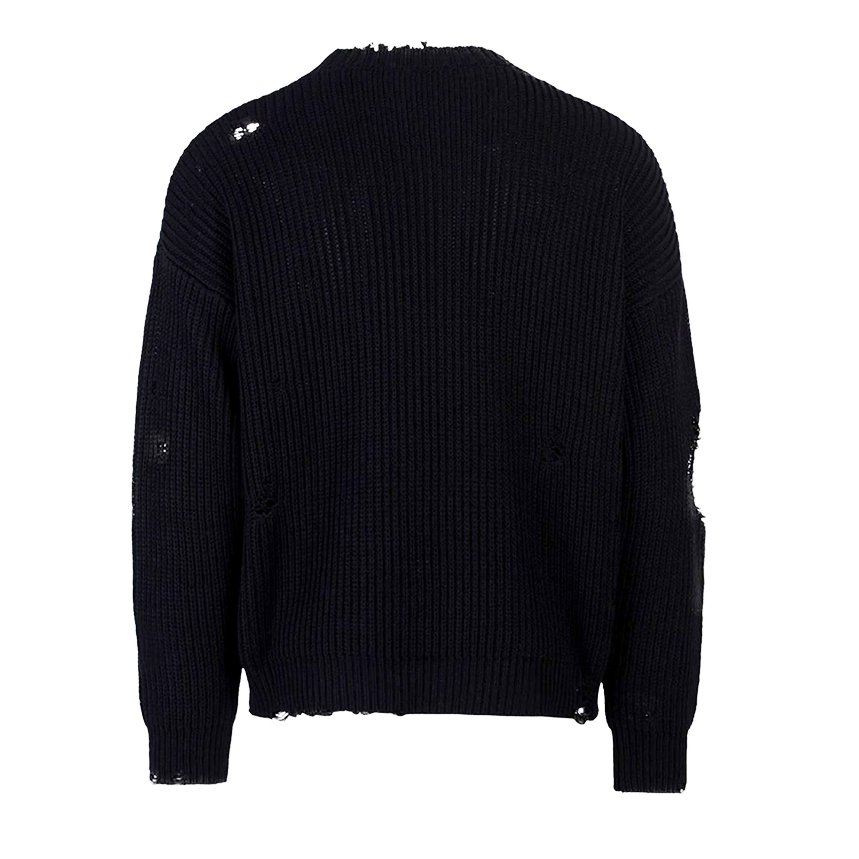 Suéter Negro Dsquared2 Logo Ripped