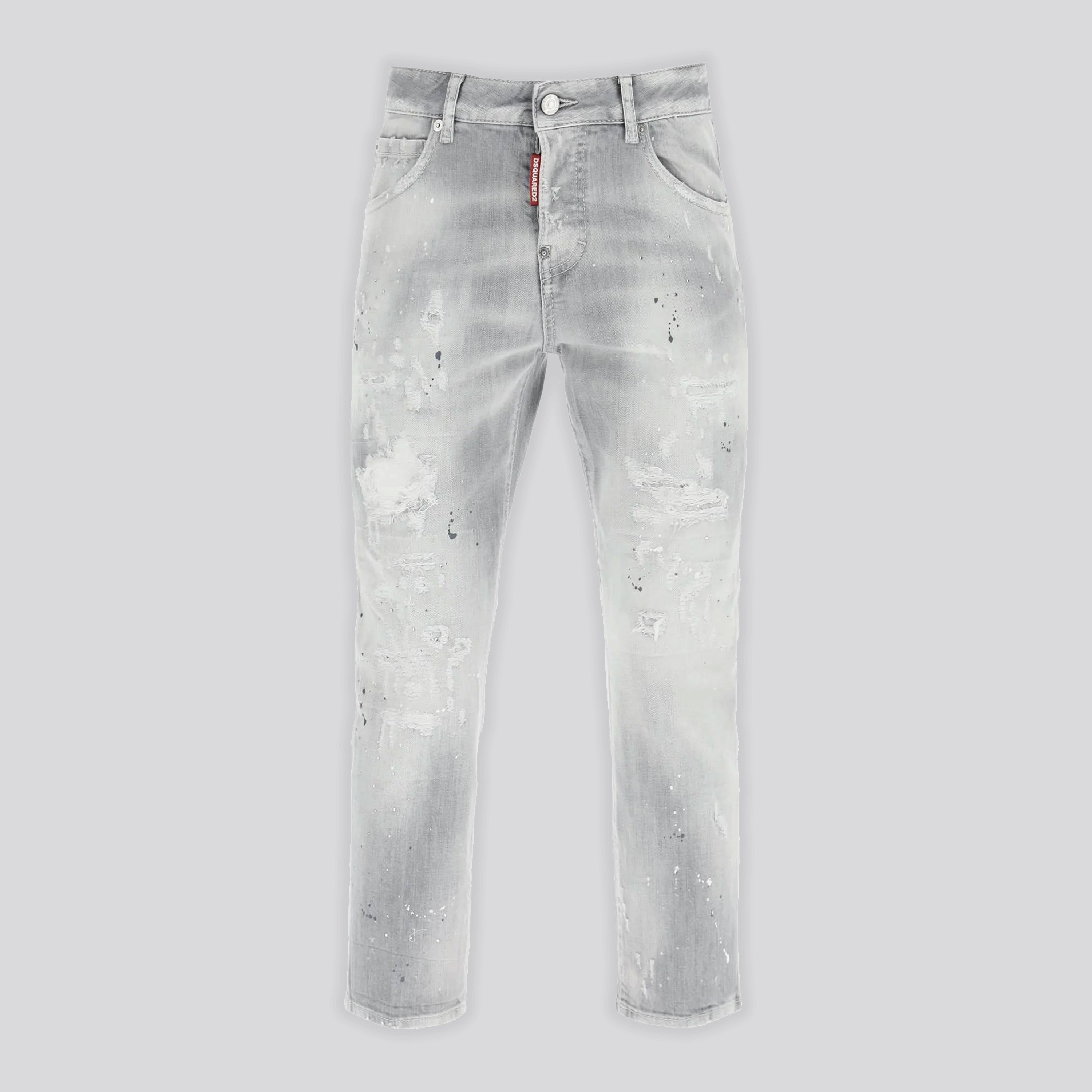 Jeans Gris Dsquared2 Cool Guy Bleached-Effect