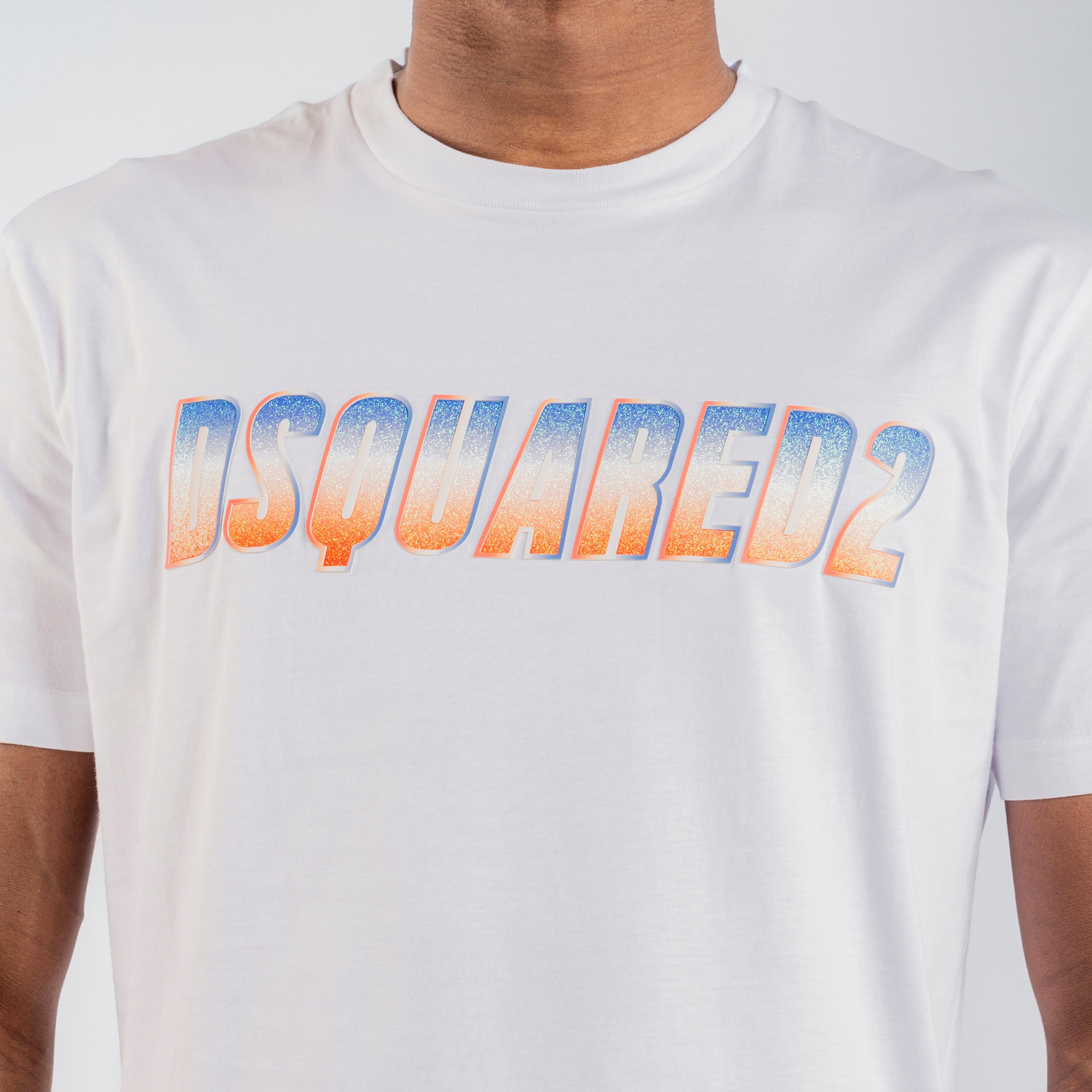 Camiseta Blanca Dsquared2 Multicolor Logo