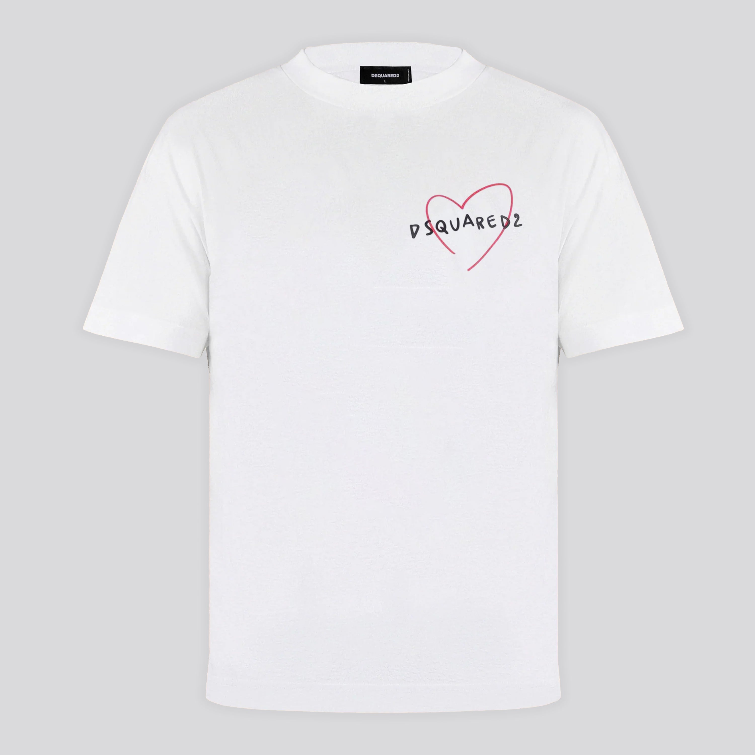 Camiseta Blanca Dsquared2 Heart