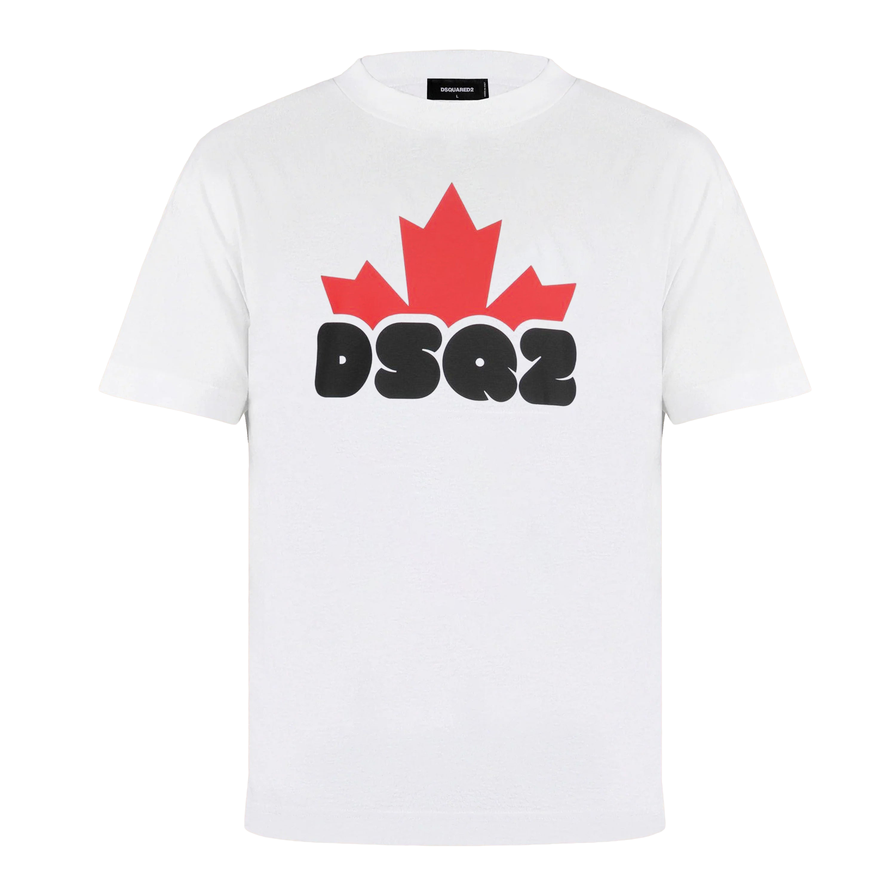Camiseta Blanca Dsquared2 Dsq2 Leaf