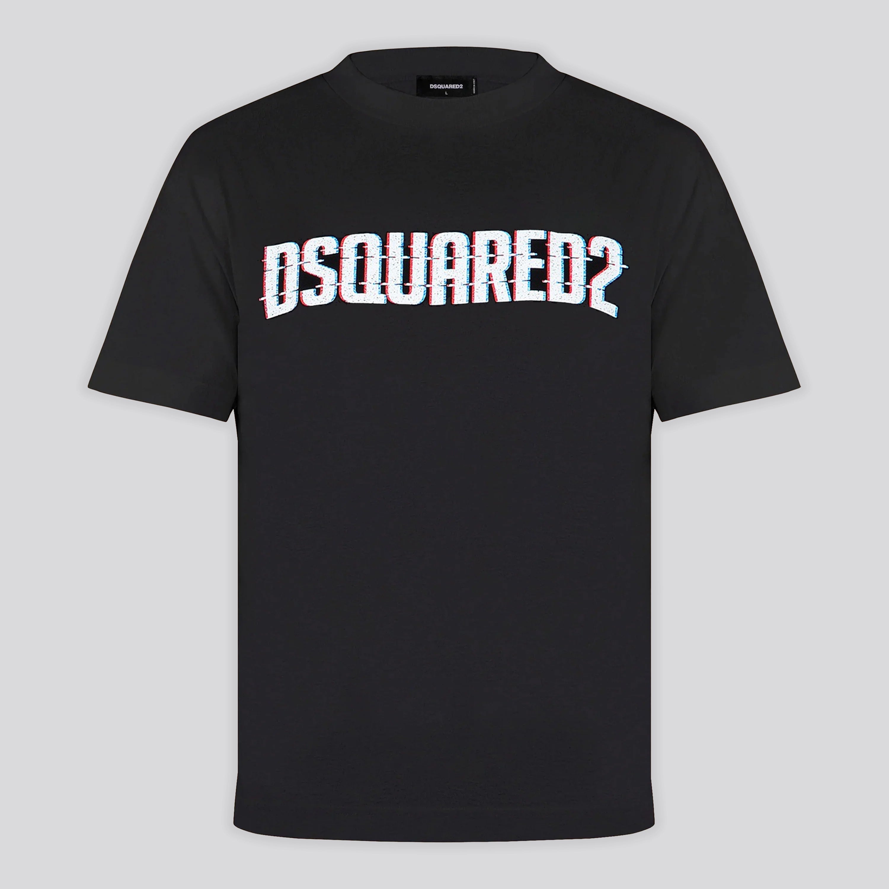 Camiseta Negra Dsquared2 Logo Print