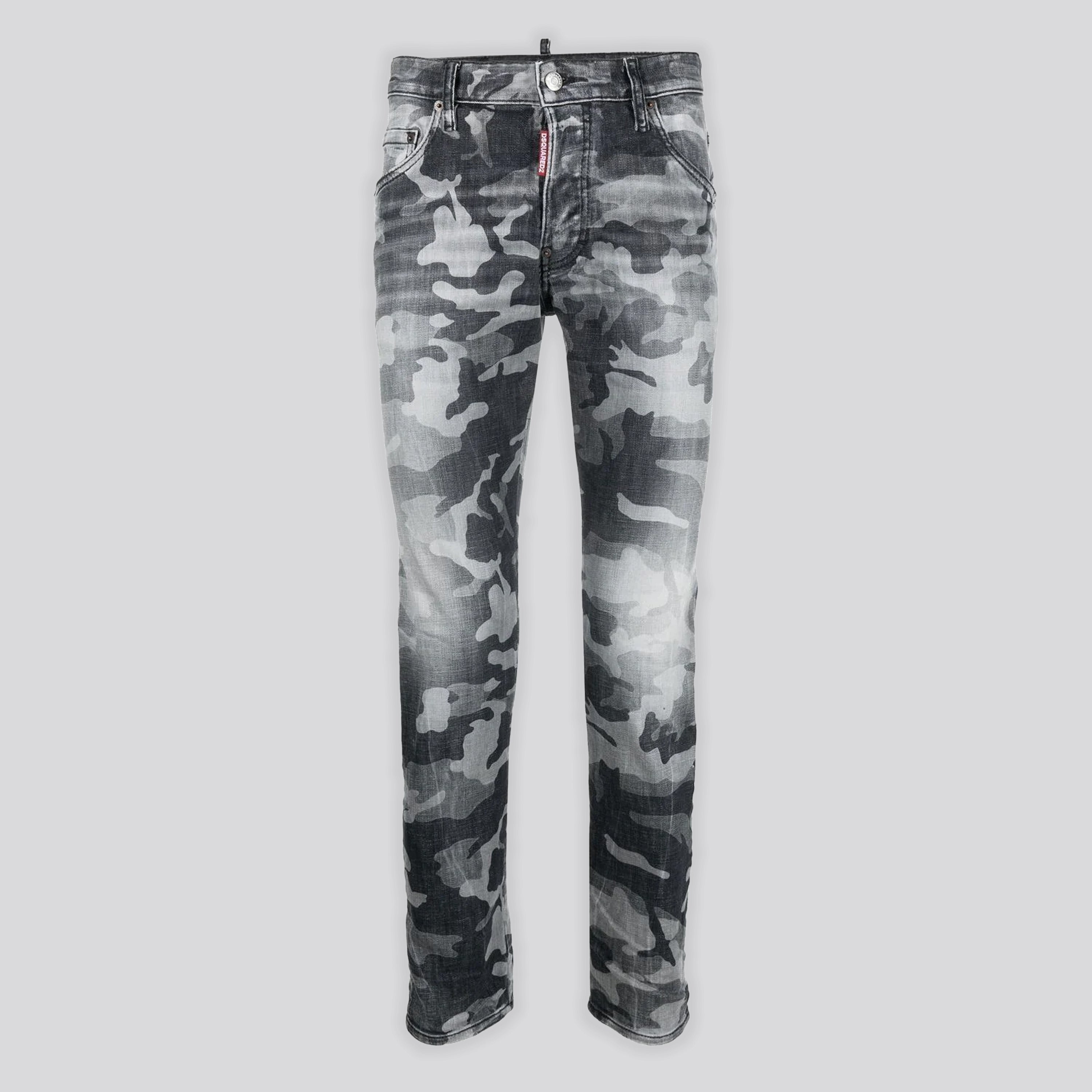 Jeans Negro Dsquared2 Skater Camou