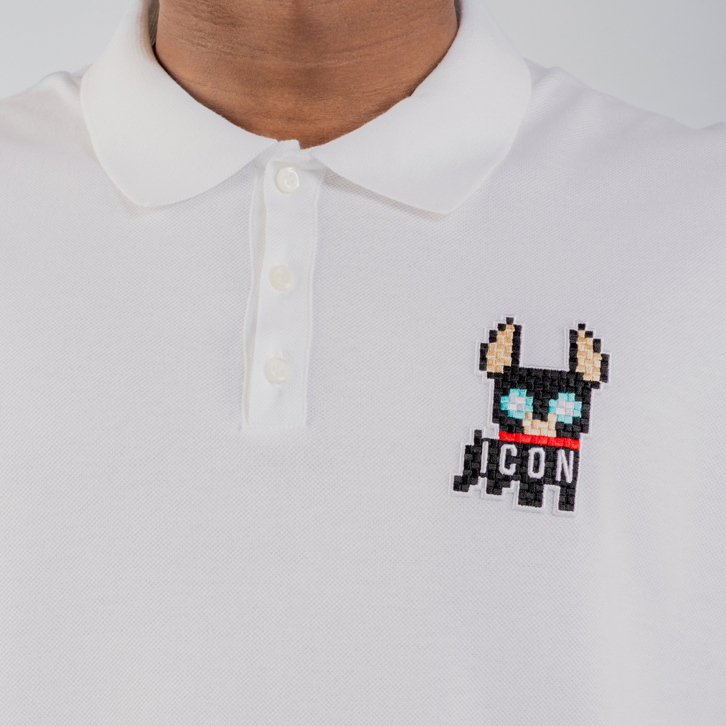 Camiseta Tipo Polo Blanca Dsquared2 Dog Icon