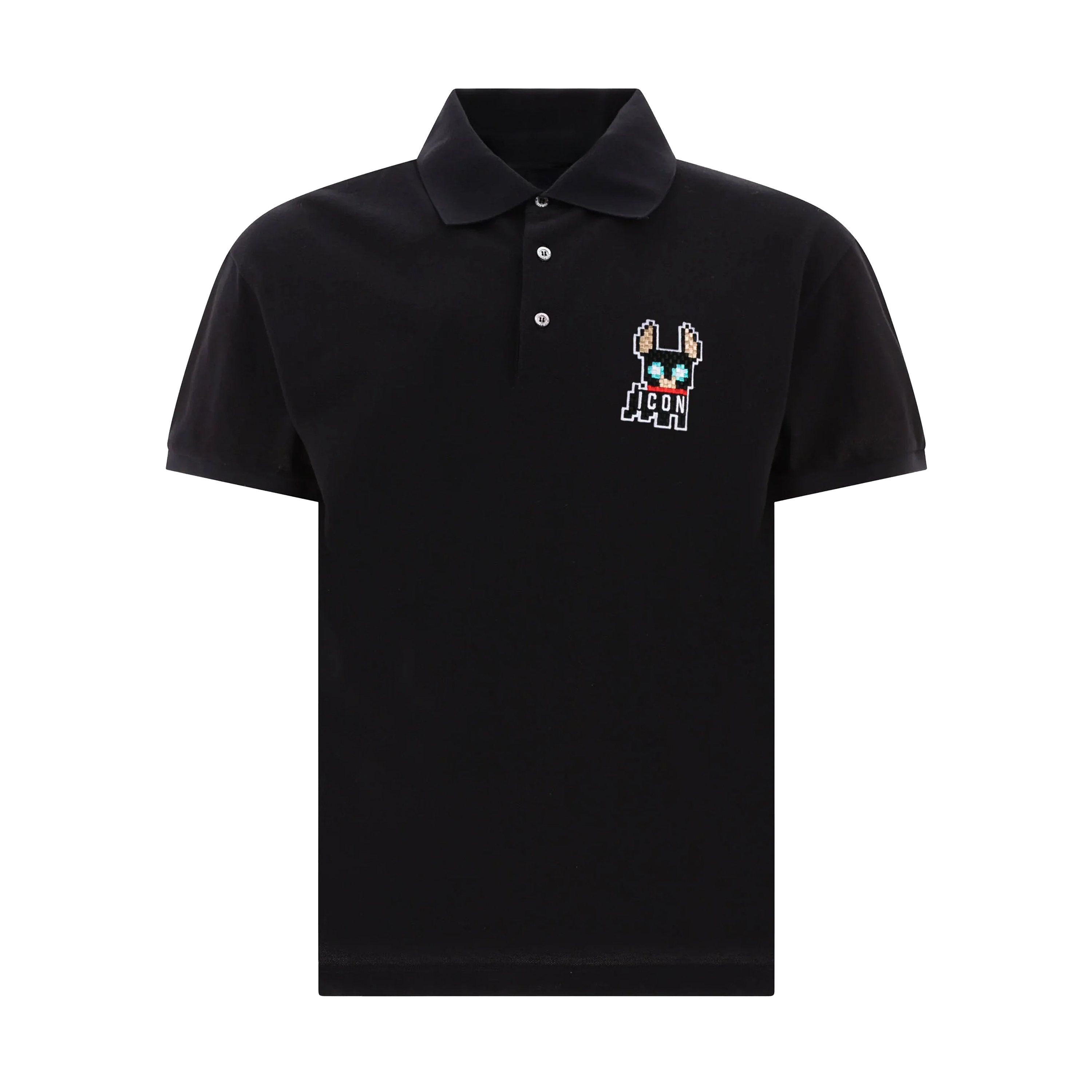Camiseta Tipo Polo Negra Dsquared2 Dog Icon