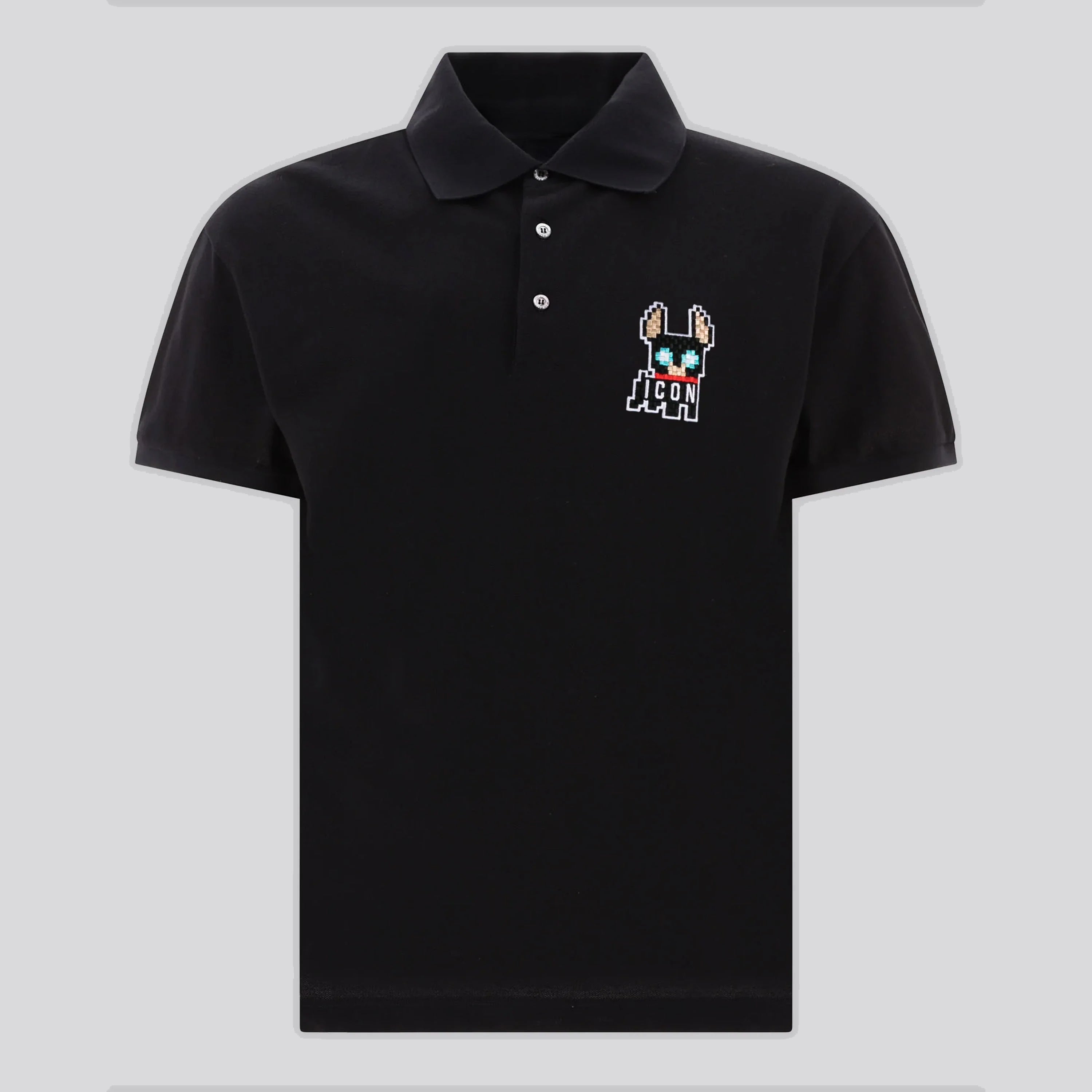 Camiseta Tipo Polo Negra Dsquared2 Dog Icon