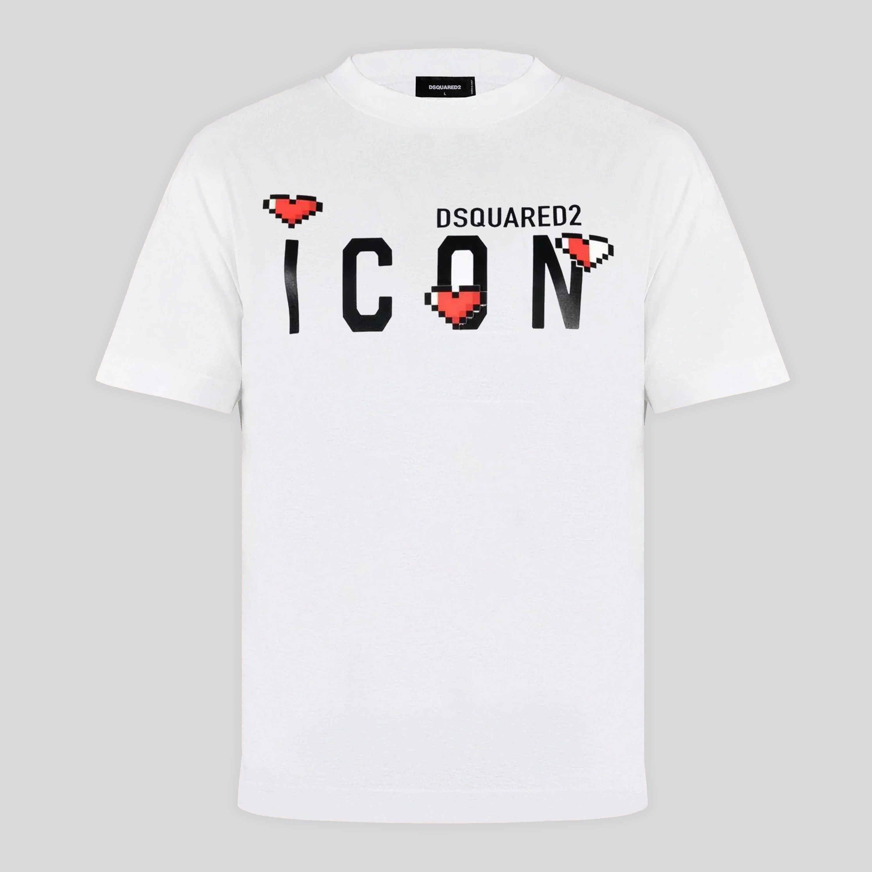 Camiseta Blanca Dsquared2 Hearts