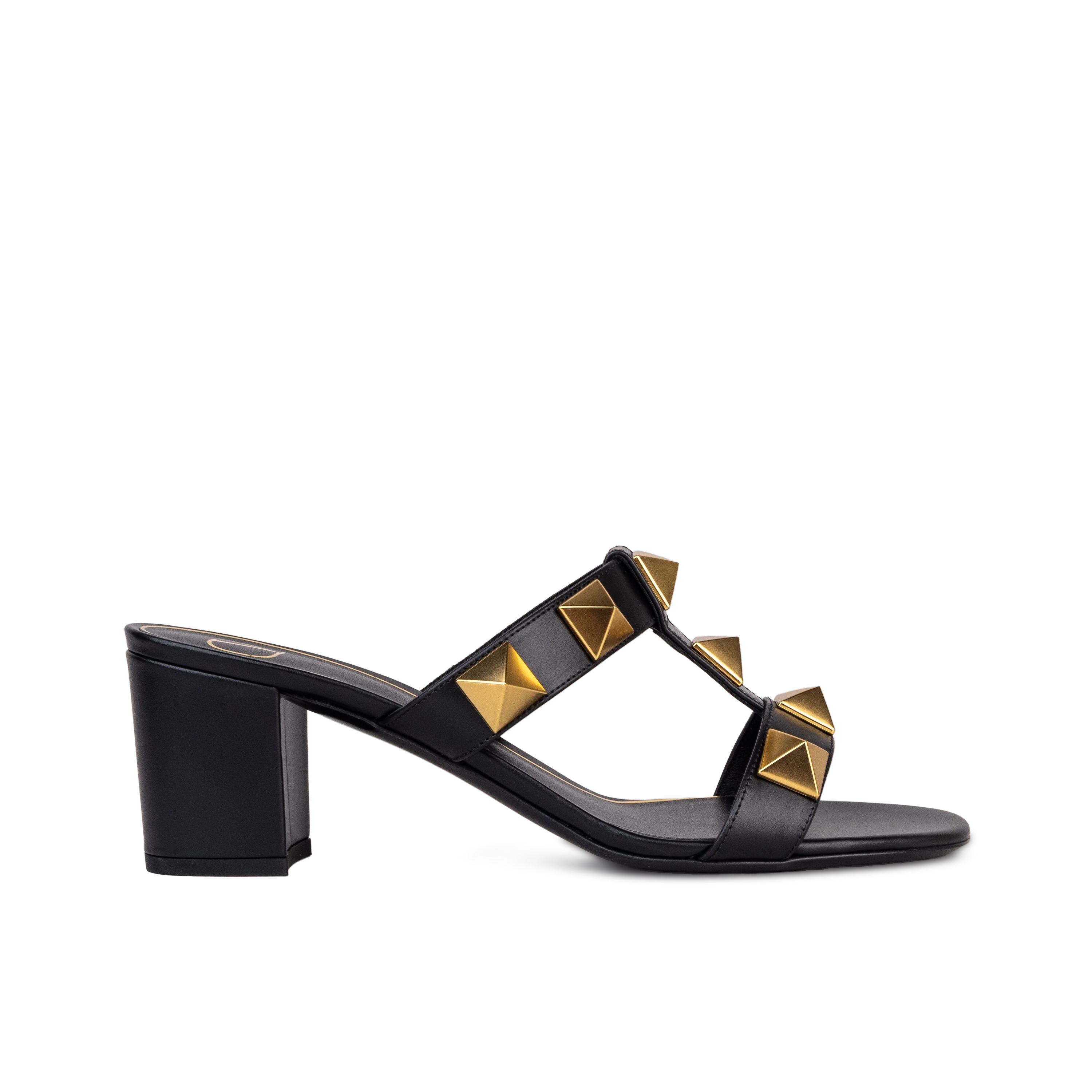 Sandalias de Tacón Negras Valentino Antique Brass 90 mm