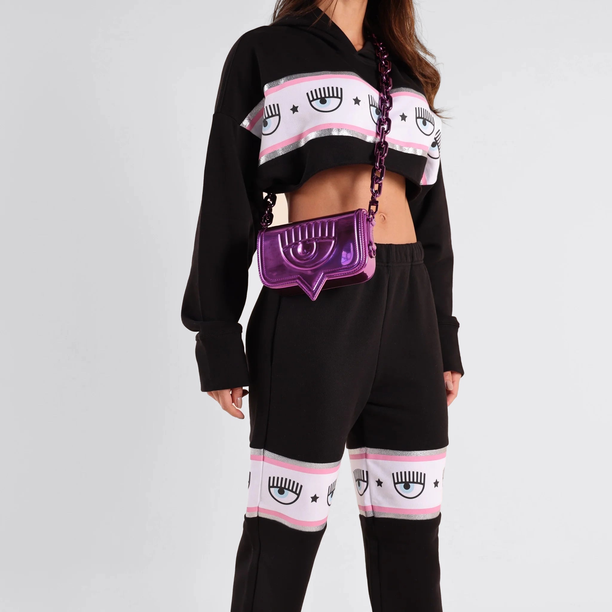 Sudadera Negra Chiara Ferragni Maxi Logomania