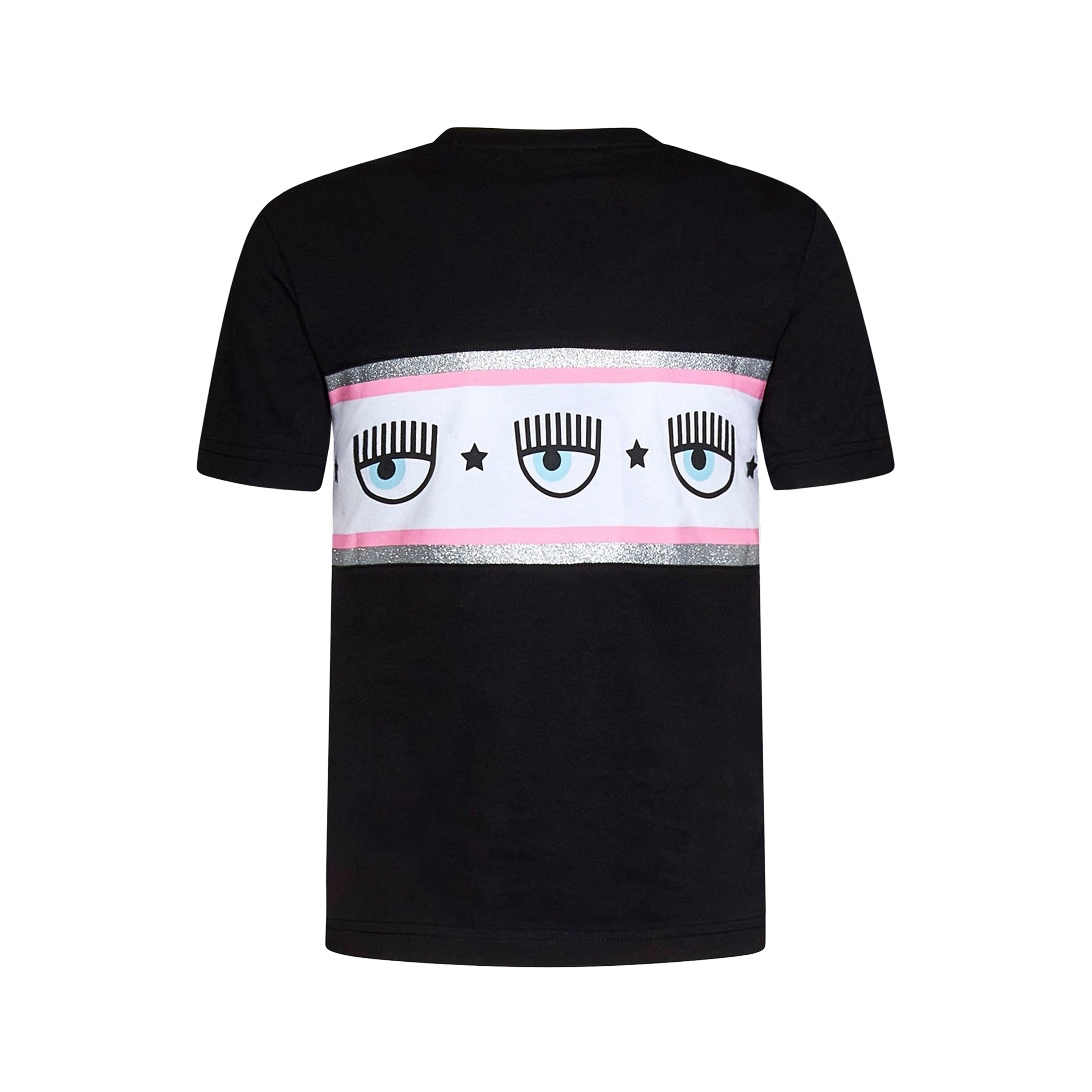 Camiseta Negra Chiara Ferragni 600 Maxi Logomania
