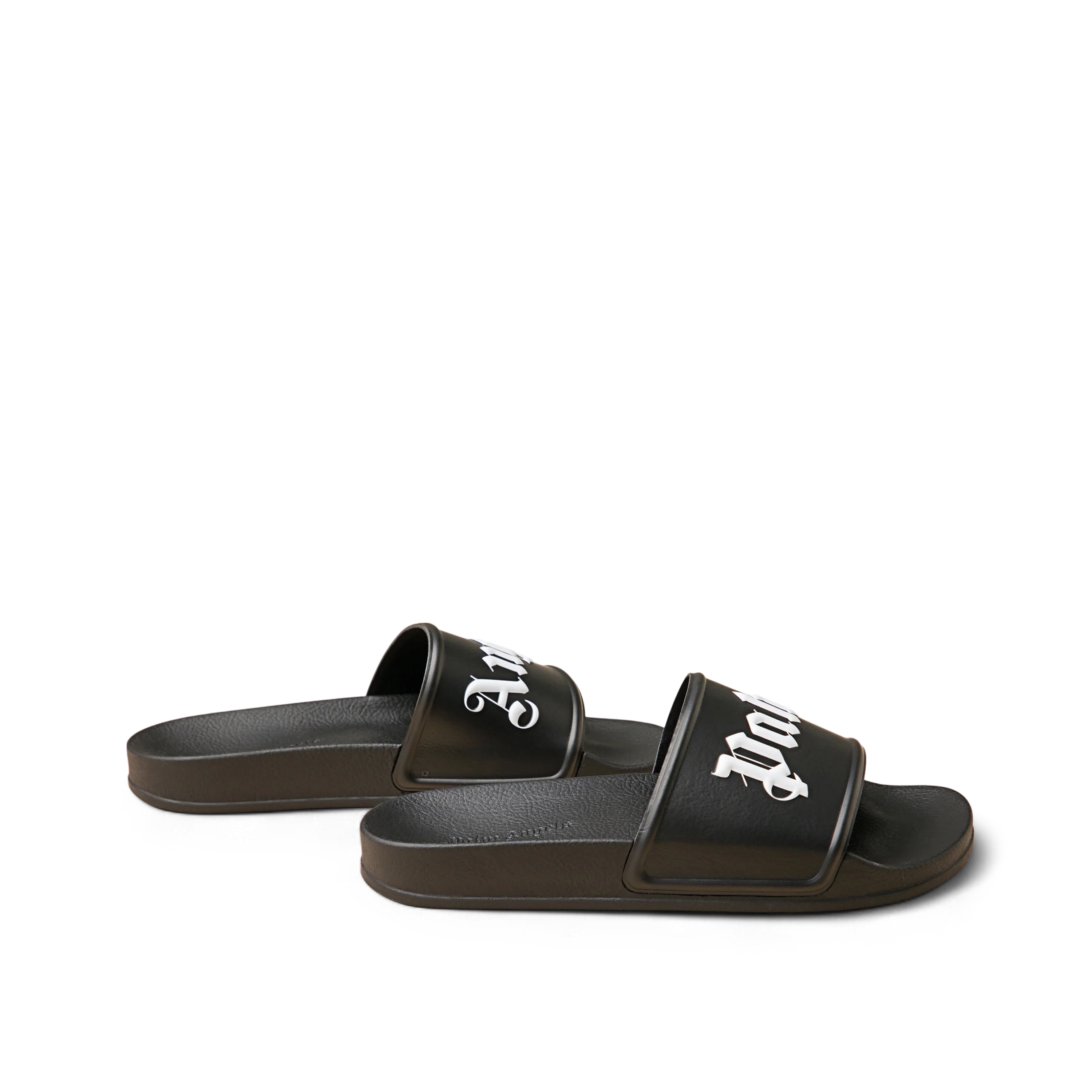Sandalias Negras Palm Angels Logo Estampado Mujer