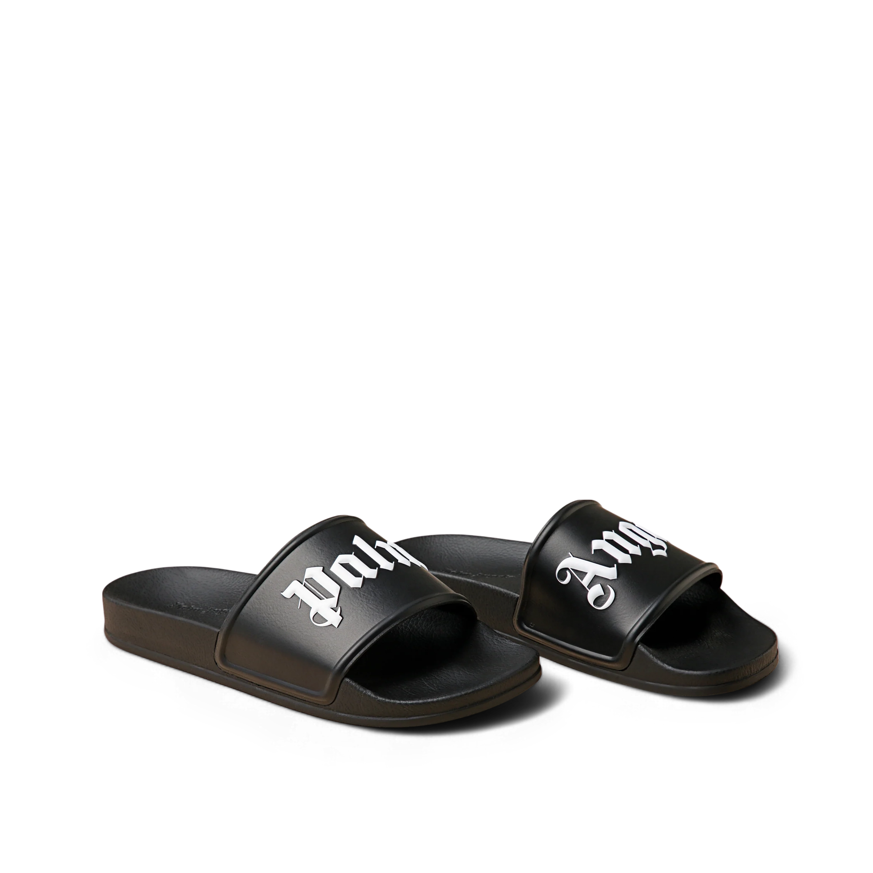 Sandalias Negras Palm Angels Logo Estampado Mujer