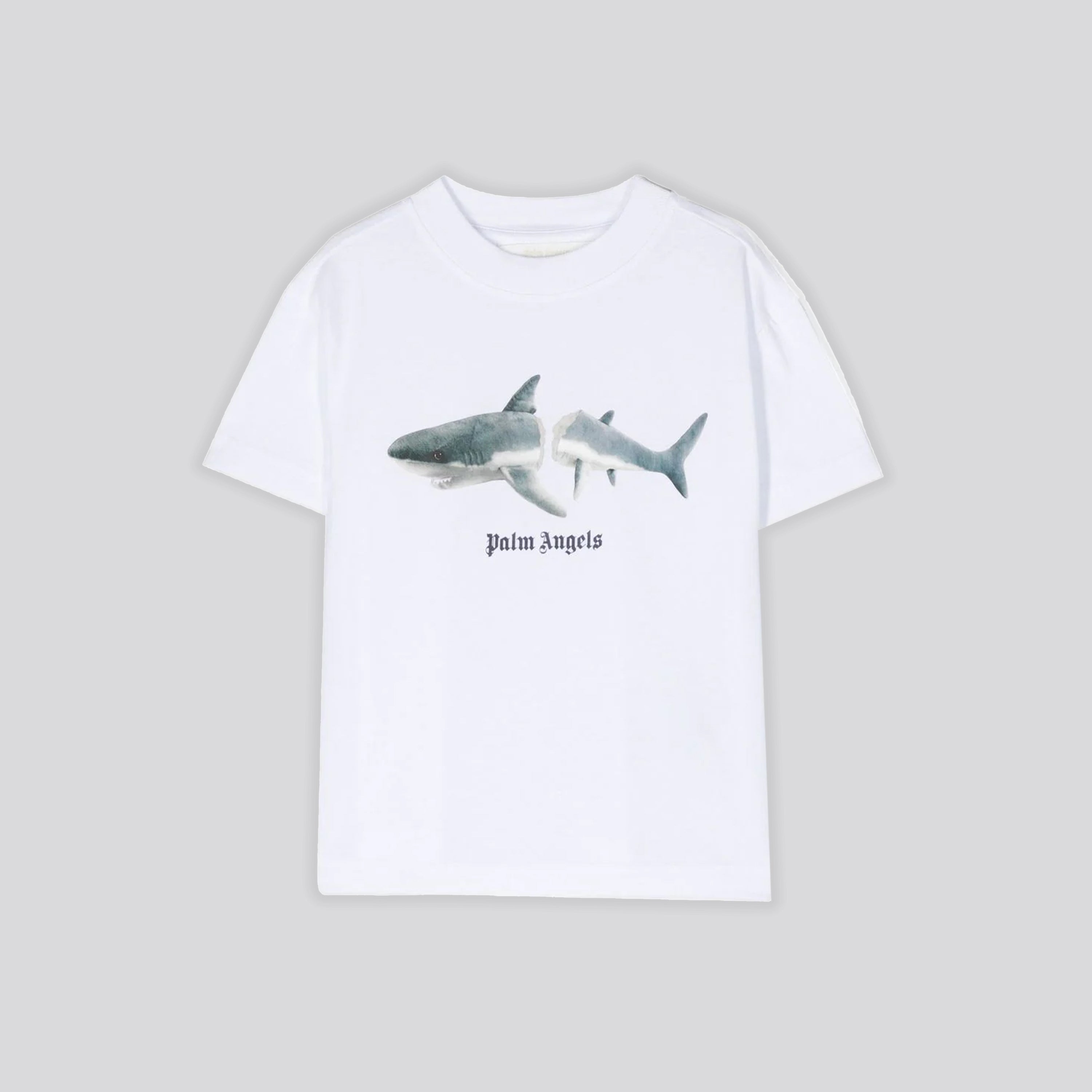 Camiseta Blanca Palm Angels Kids Shark
