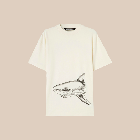 Camiseta Blanca Palm Angels Broken Shark