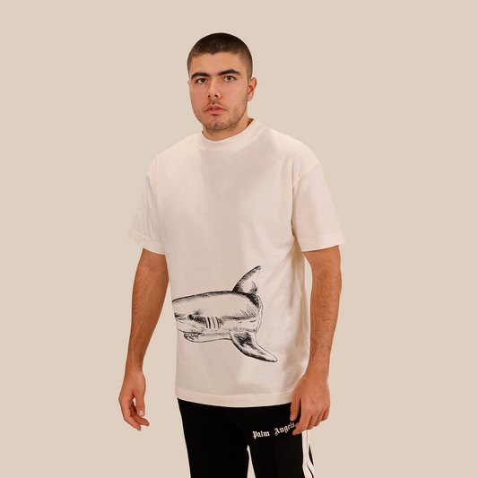 Camiseta Blanca Palm Angels Broken Shark