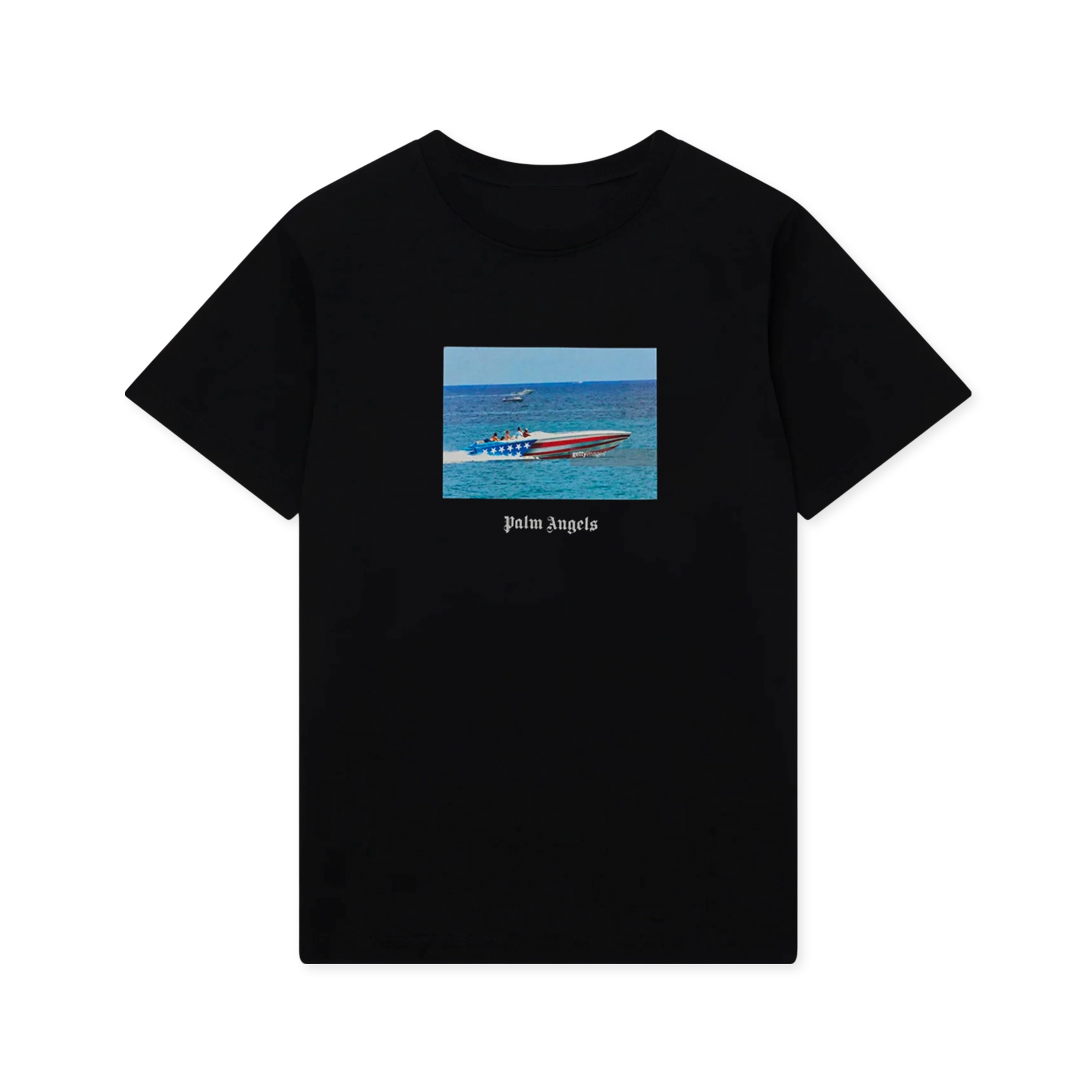 Camiseta Negra Palm Angels Getty Speedboat