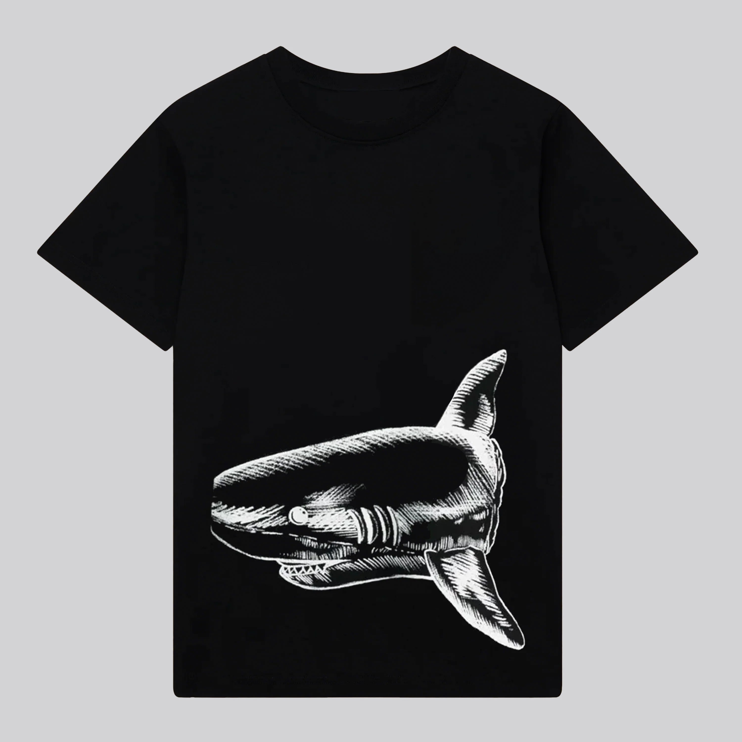 Camiseta Negra Palm Angels Broken Shark