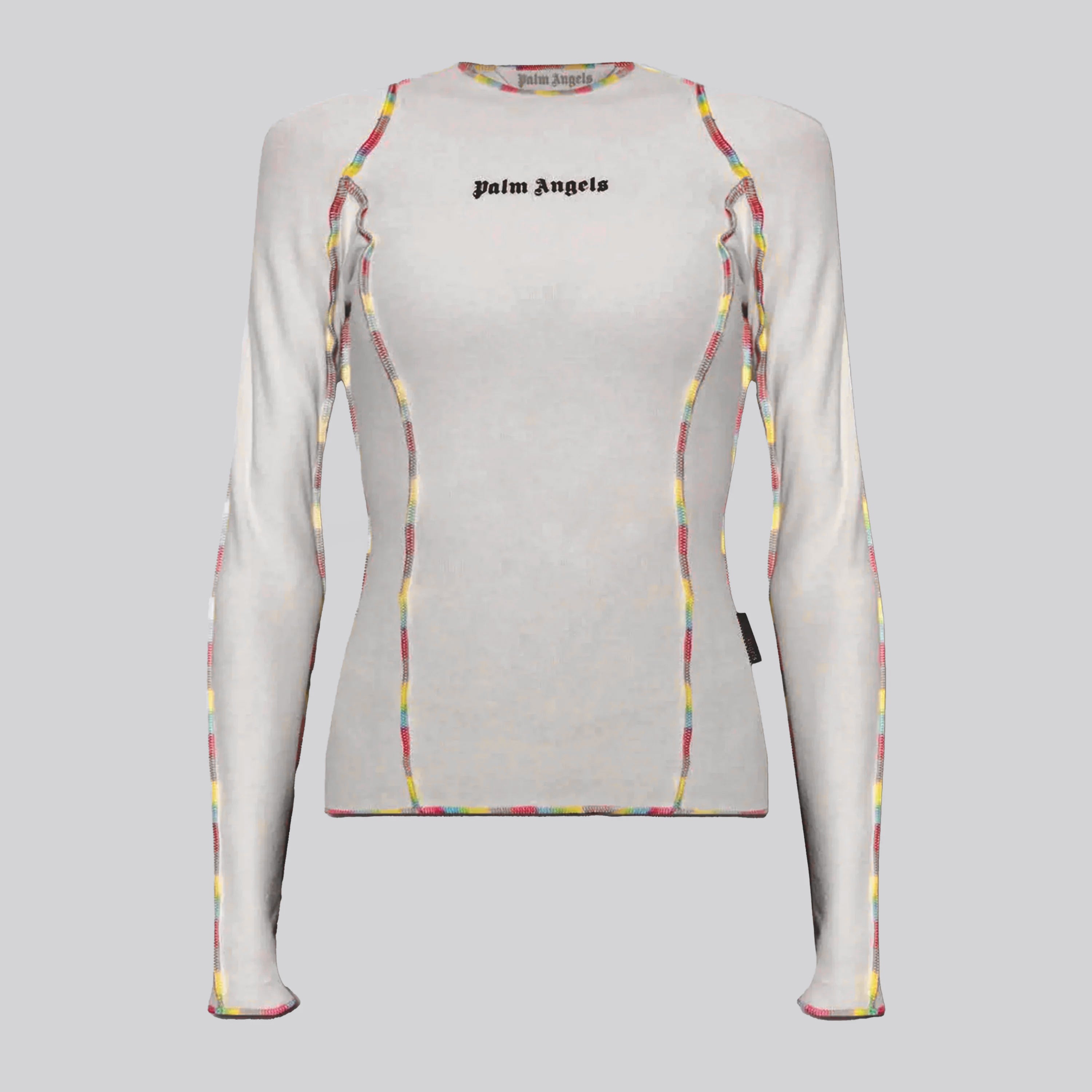 Top White Palm Angels Rainbow Stitching