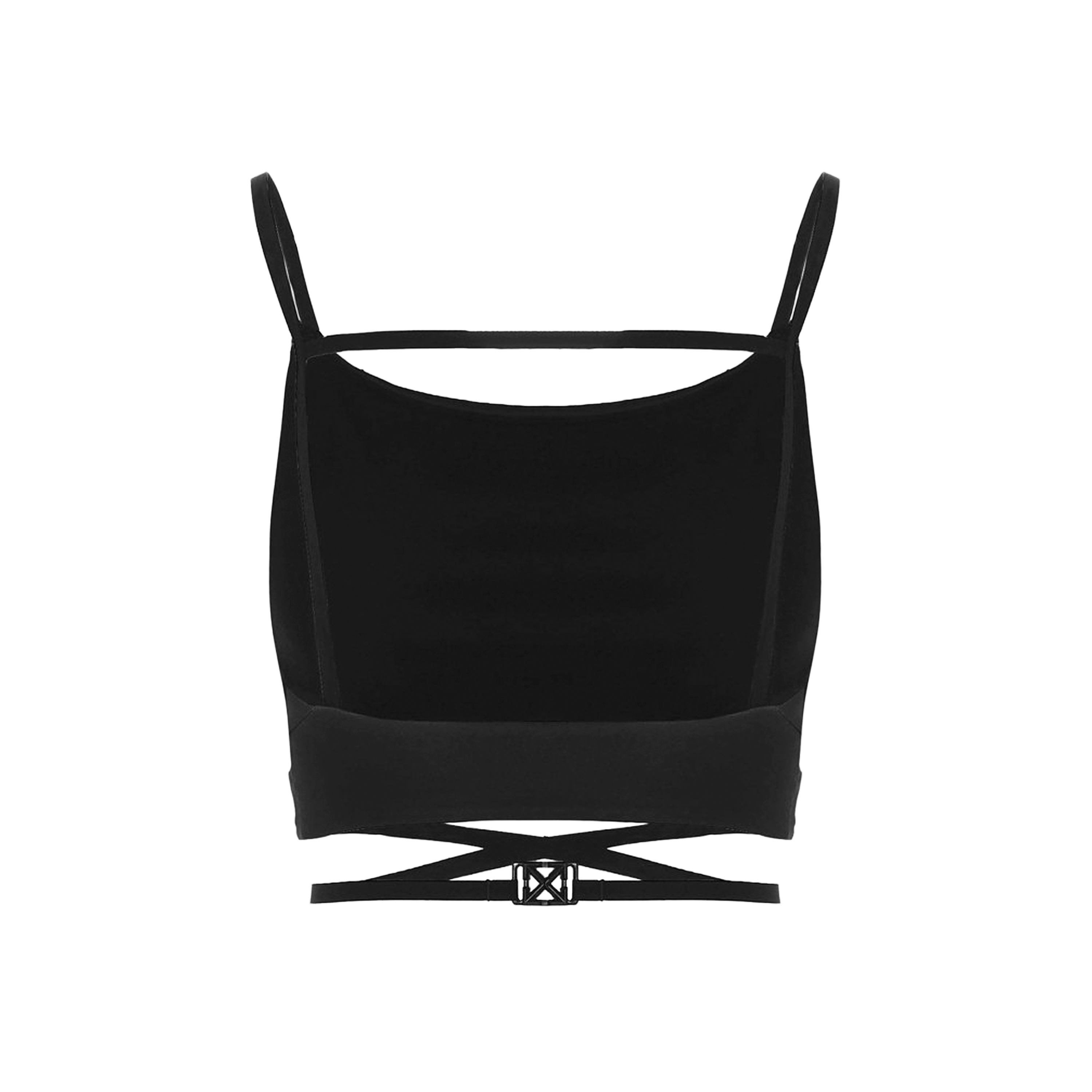 Top Negro Moschino Athleisure Strappy Bra