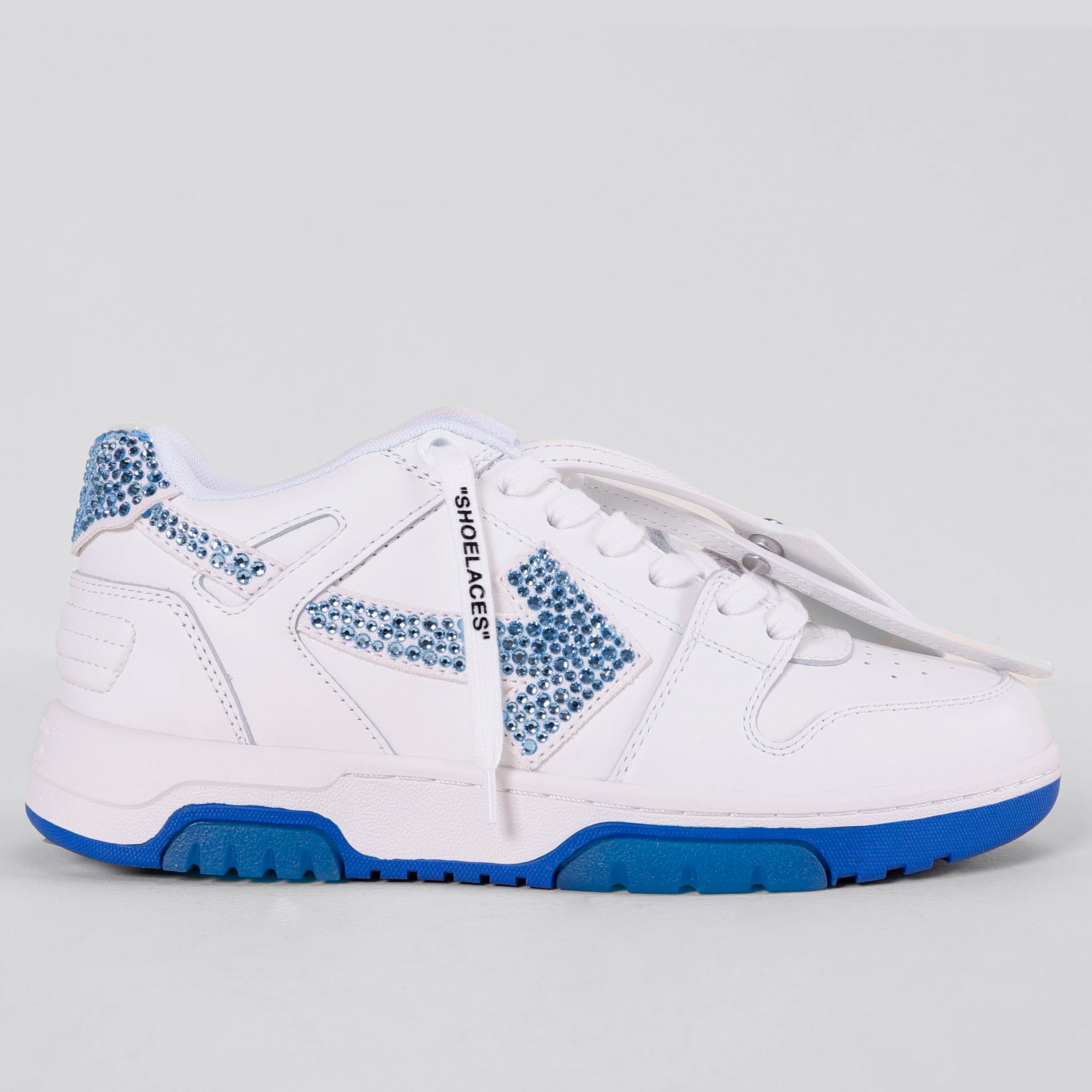 Sneakers Blanco Azul Off-White "OOO" Crystals
