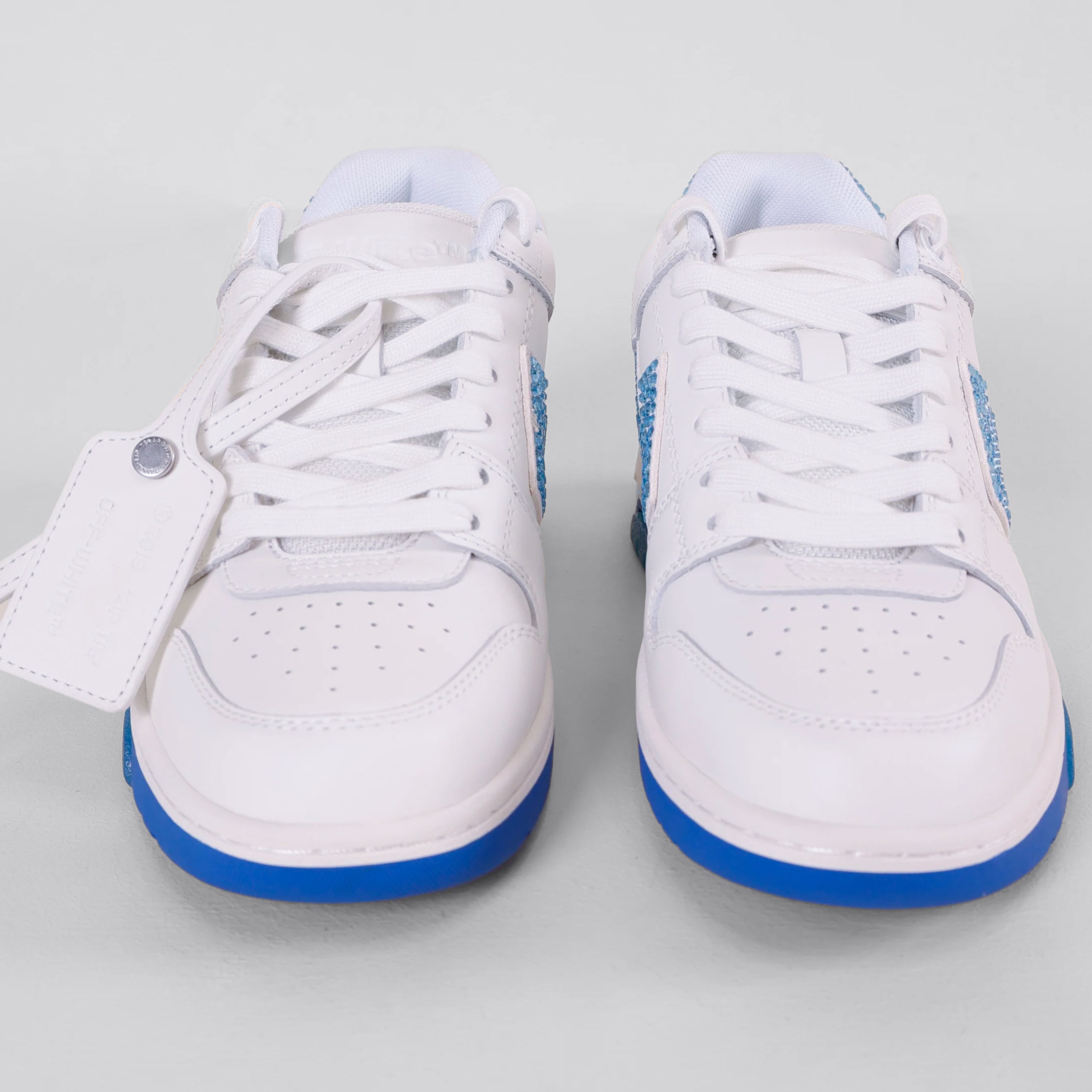 Sneakers Blanco Azul Off-White "OOO" Crystals