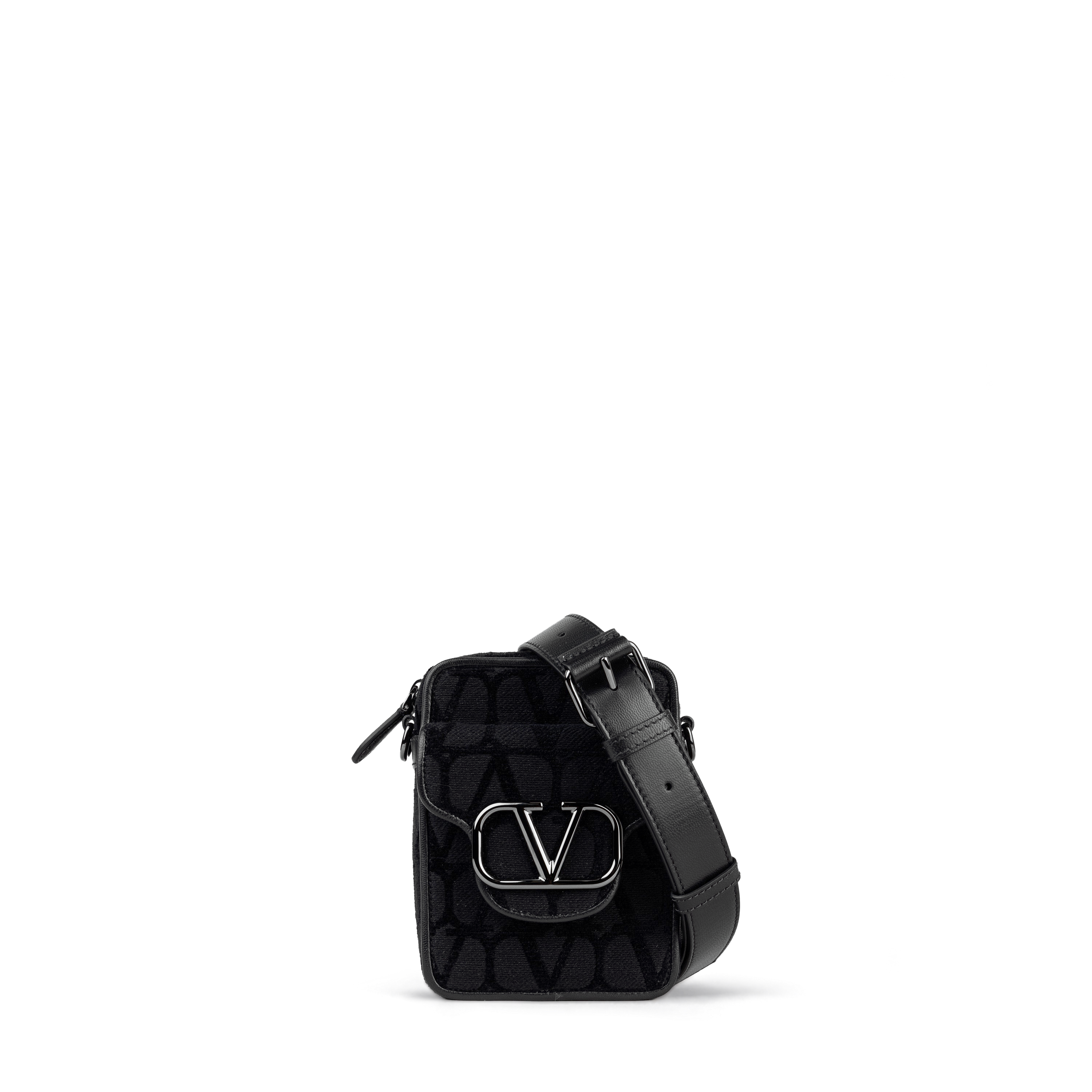 Bolso Negro Valentino Negro Vlogo Loco Toile