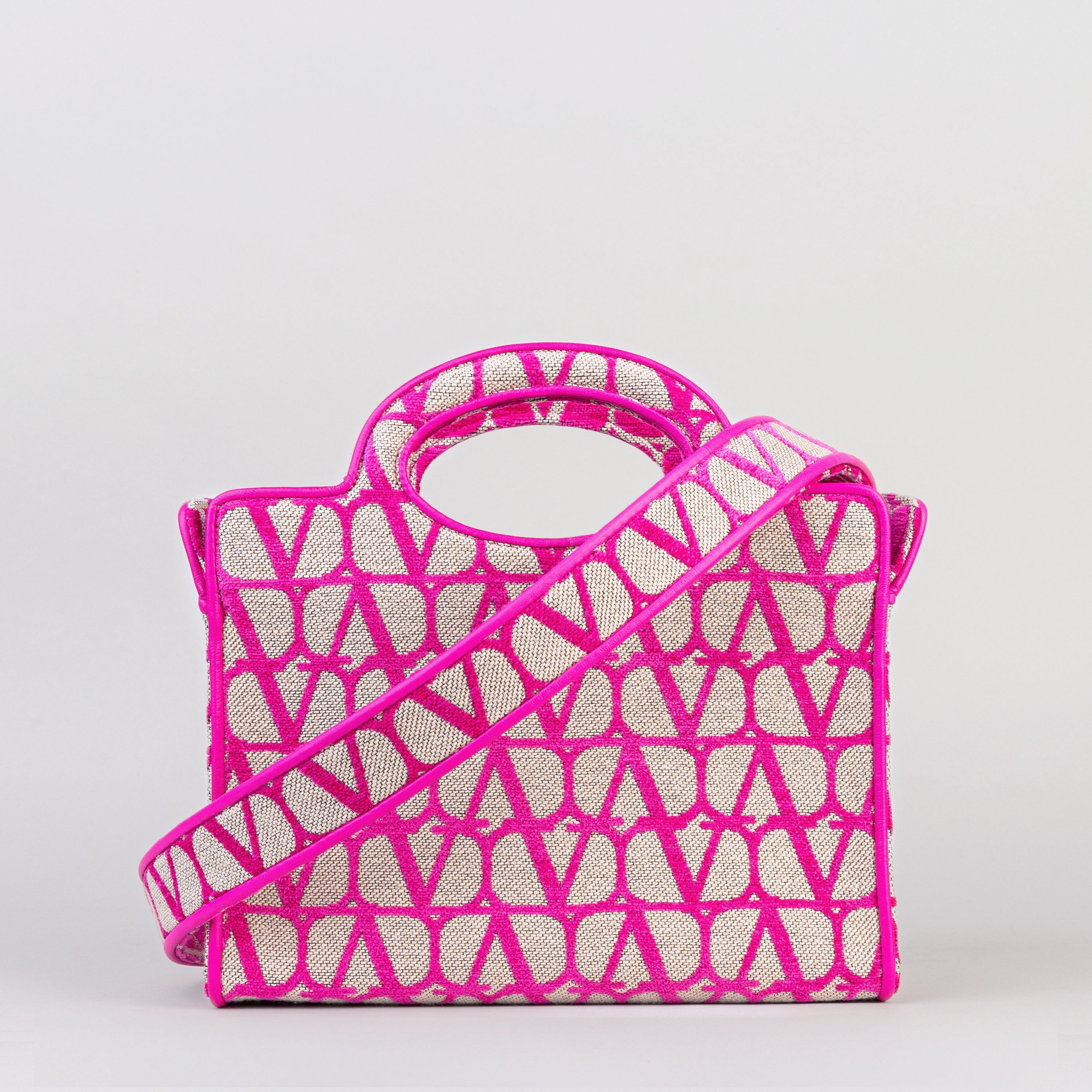 Cartera Beige Valentino Rosa Medium Iconographe