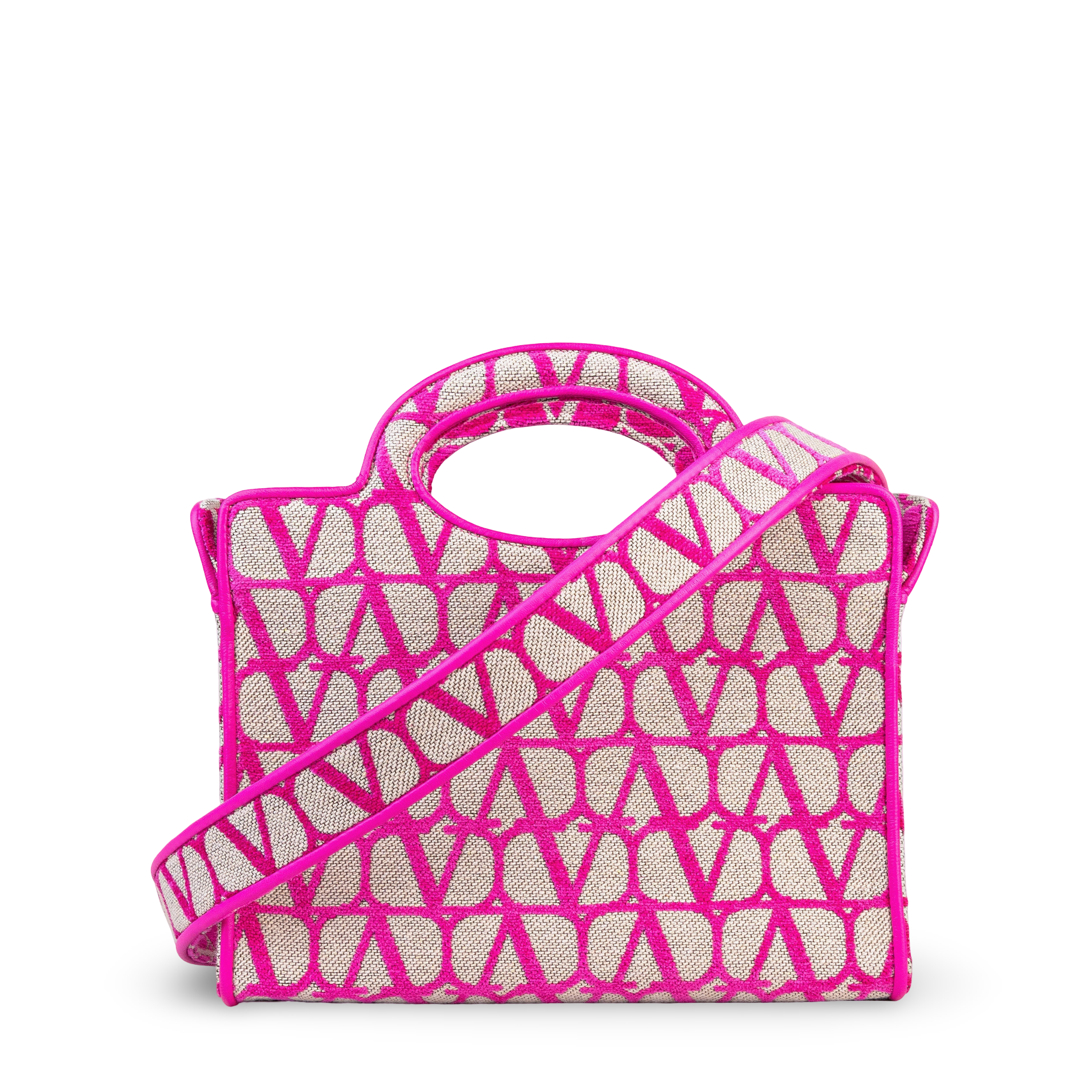 Cartera Beige Valentino Rosa Medium Iconographe